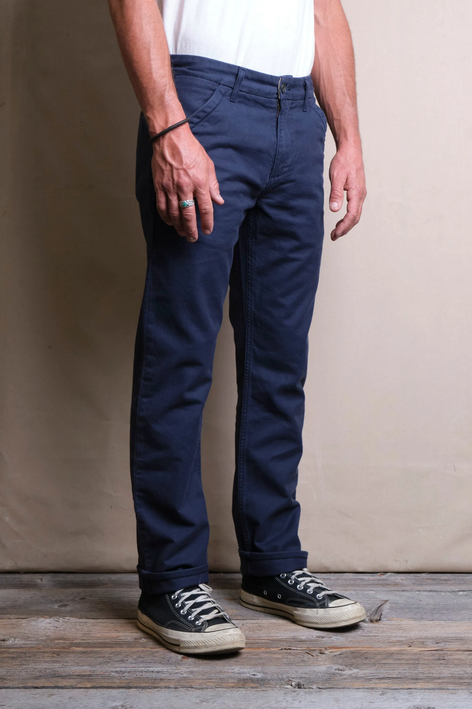 Workers Chino Slim Fit <span> Navy</span> sold by Freenote Cloth product image thumbnail 2
