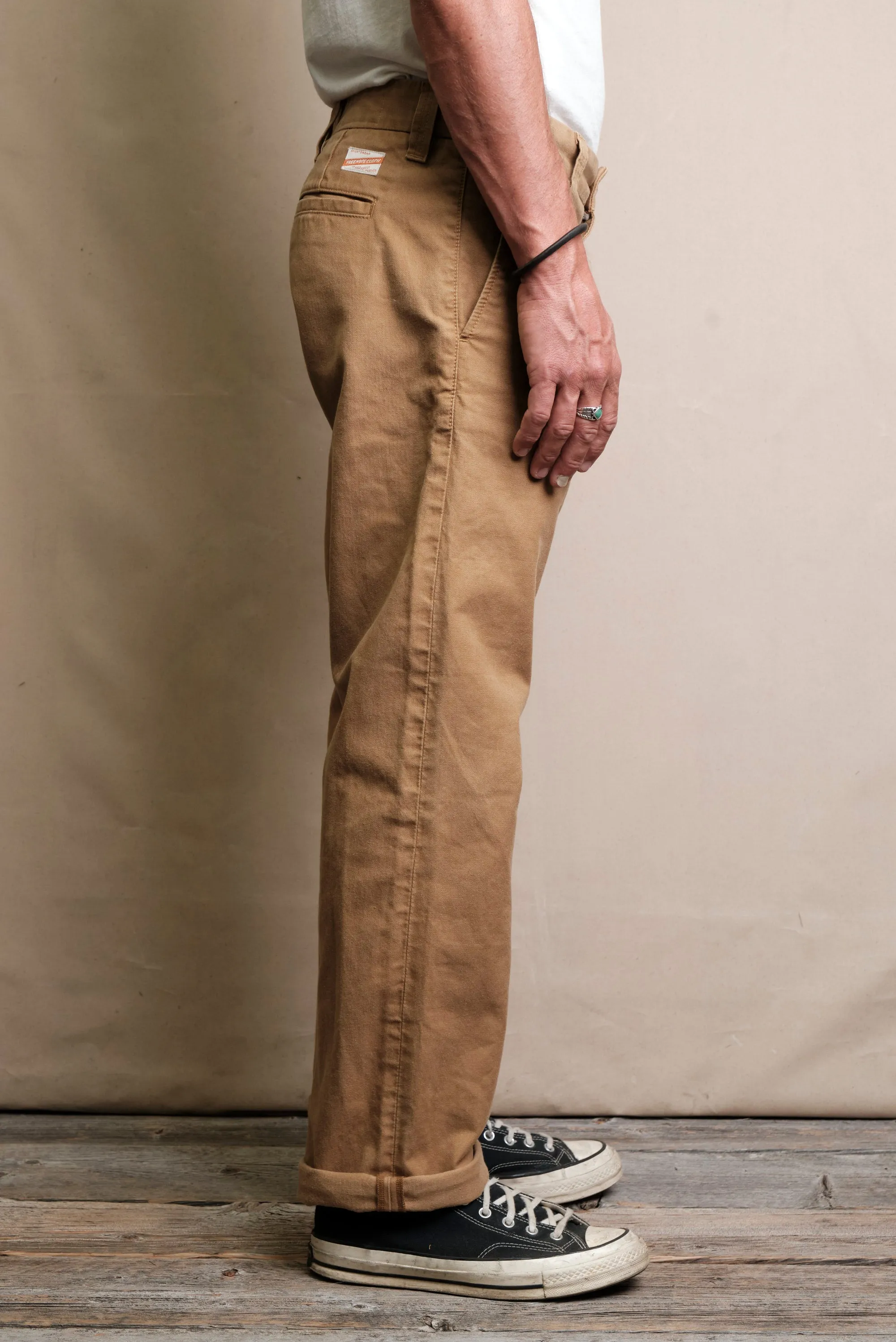 Deck Pant <span> Khaki </span> sold by Freenote Cloth product image thumbnail 3