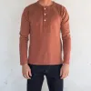 13 Ounce Henley L/S <span>Rust</span> sold by Freenote Cloth