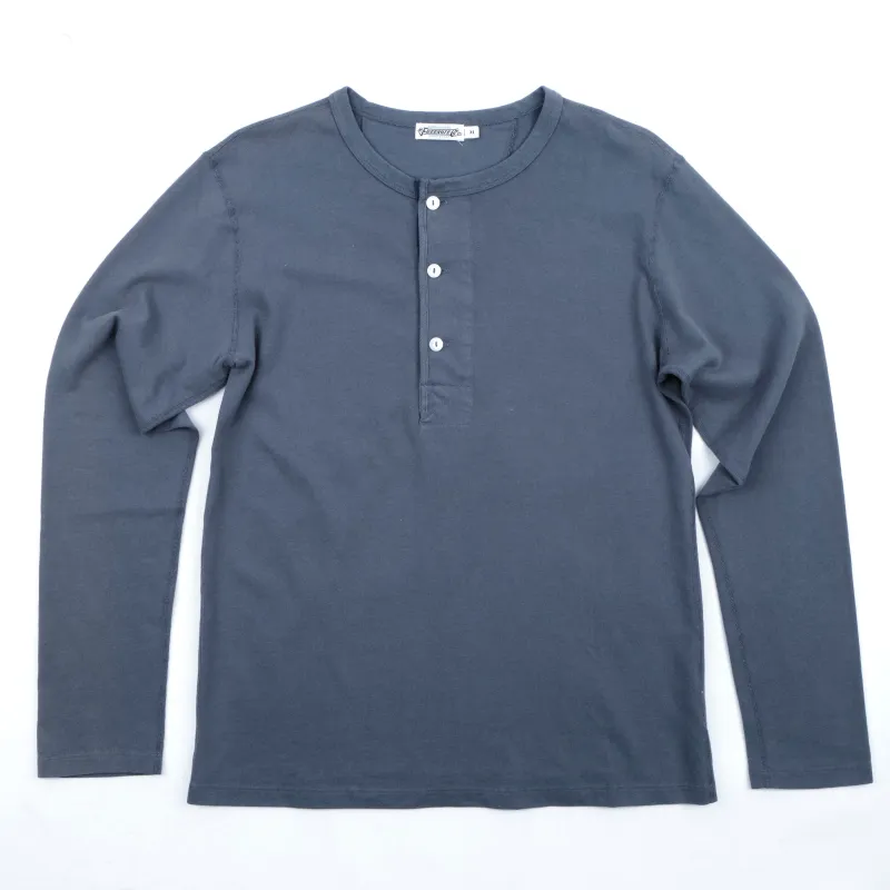 13 Ounce Henley L/S <span>Faded Blue</span> sold by Freenote Cloth
