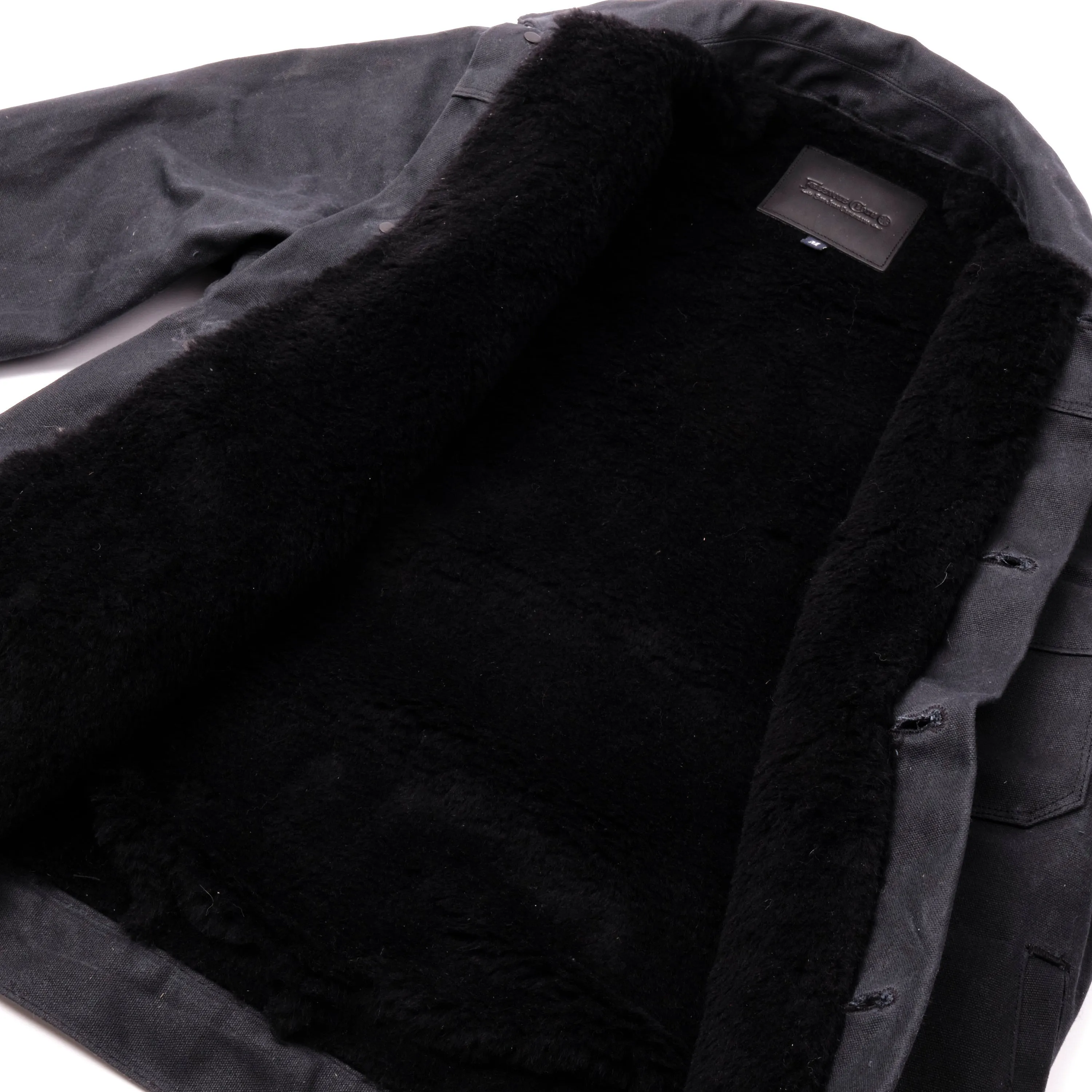 Riders Jacket Heavy Waxed Canvas Black Alpaca sold by Freenote Cloth product image thumbnail 3