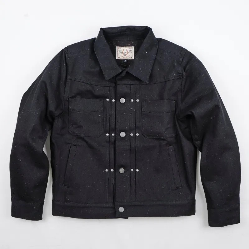 Riders Jacket 14 Ounce Raw Fleck made by Freenote Cloth