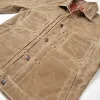 Riders Jacket Waxed Canvas Tobacco Red Interior sold by Freenote Cloth
