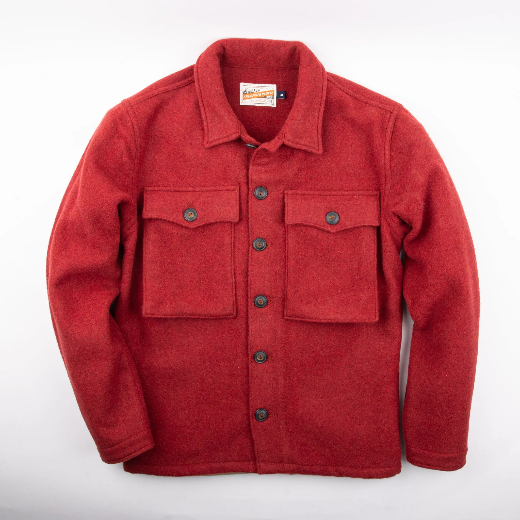 Midway Wool CPO Red sold by Freenote Cloth