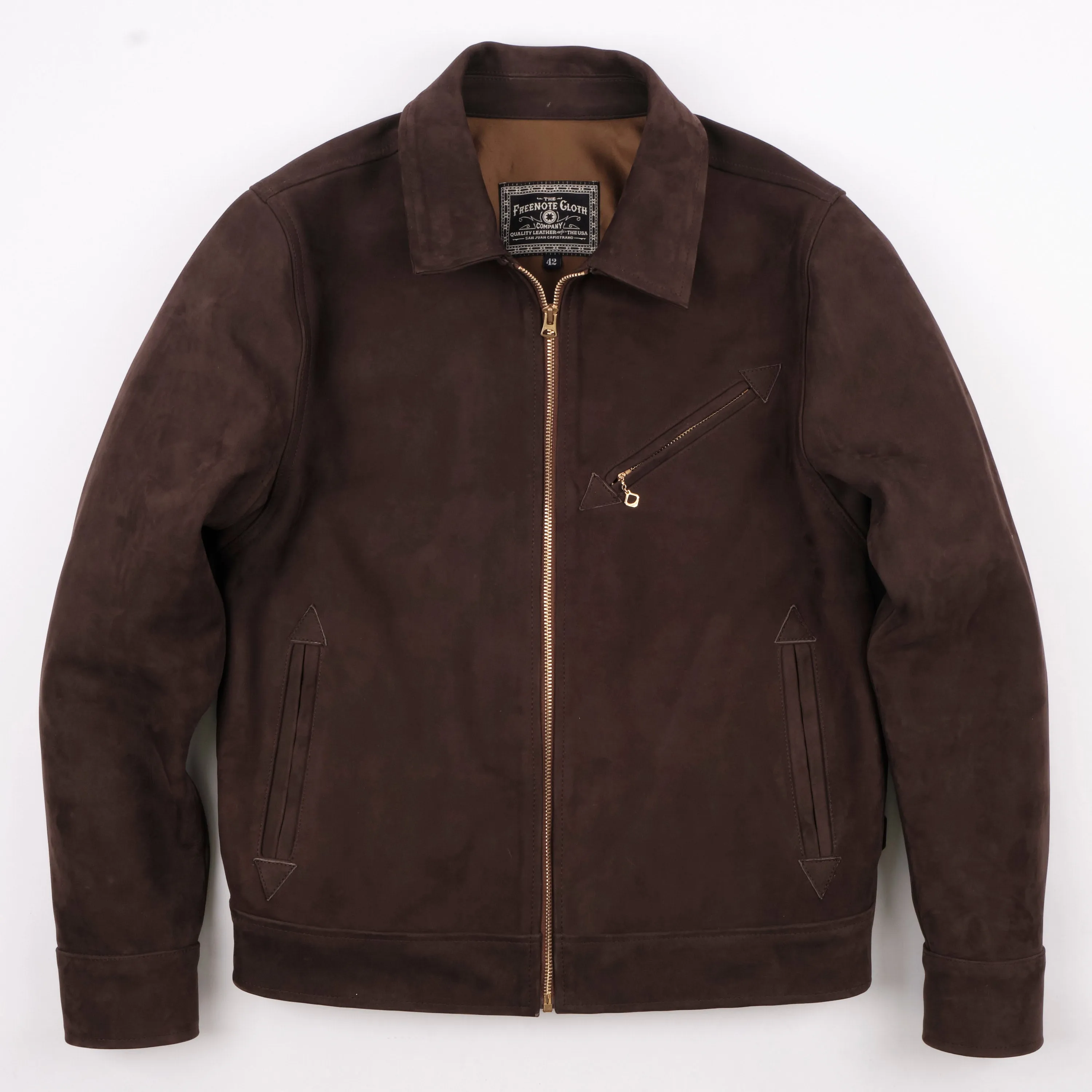 Locklin Nubuck Chocolate sold by Freenote Cloth