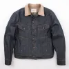 High Low 13 Ounce Natural Indigo Jacket sold by Freenote Cloth
