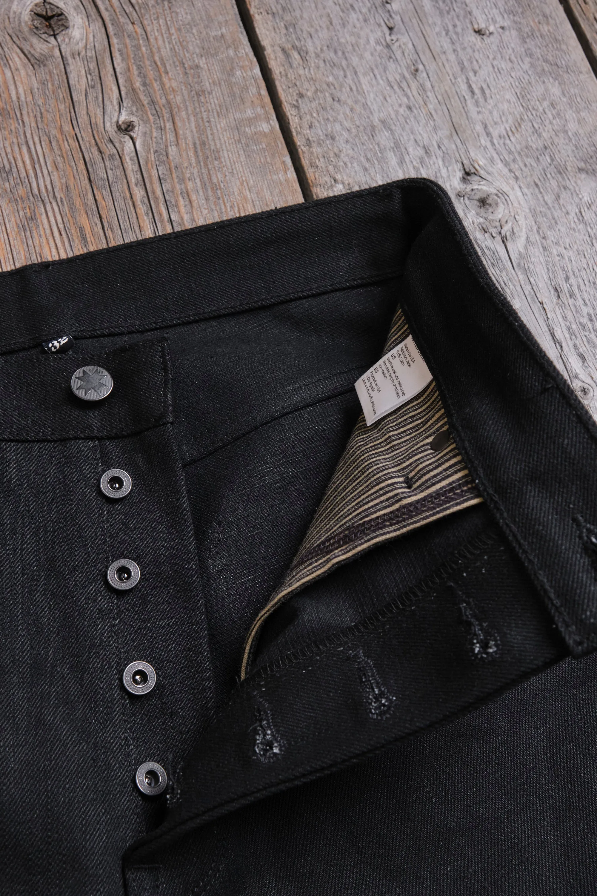Modesto 17 Ounce Black Denim sold by Freenote Cloth product image thumbnail 3