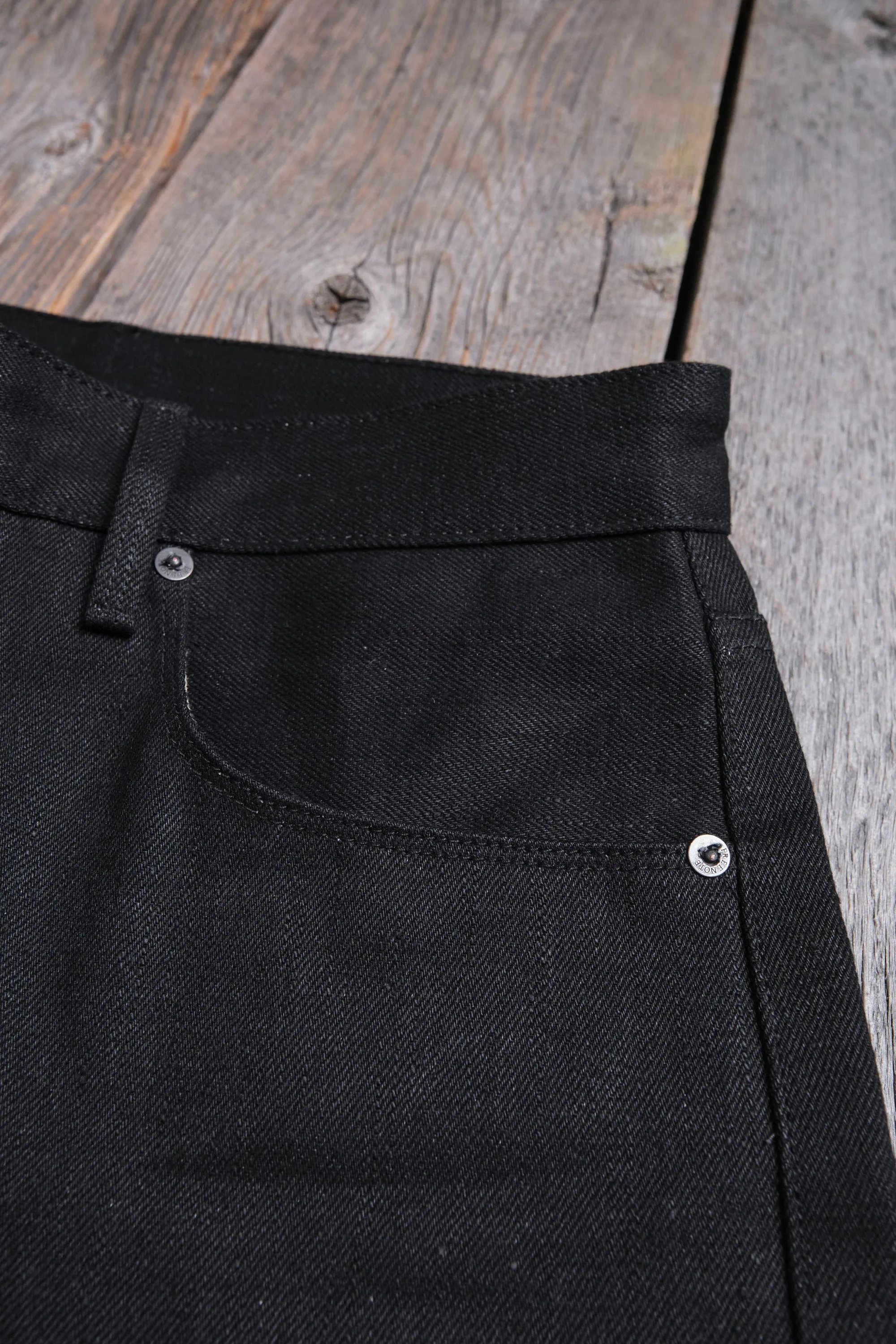 Modesto 17 Ounce Black Denim sold by Freenote Cloth product image thumbnail 4