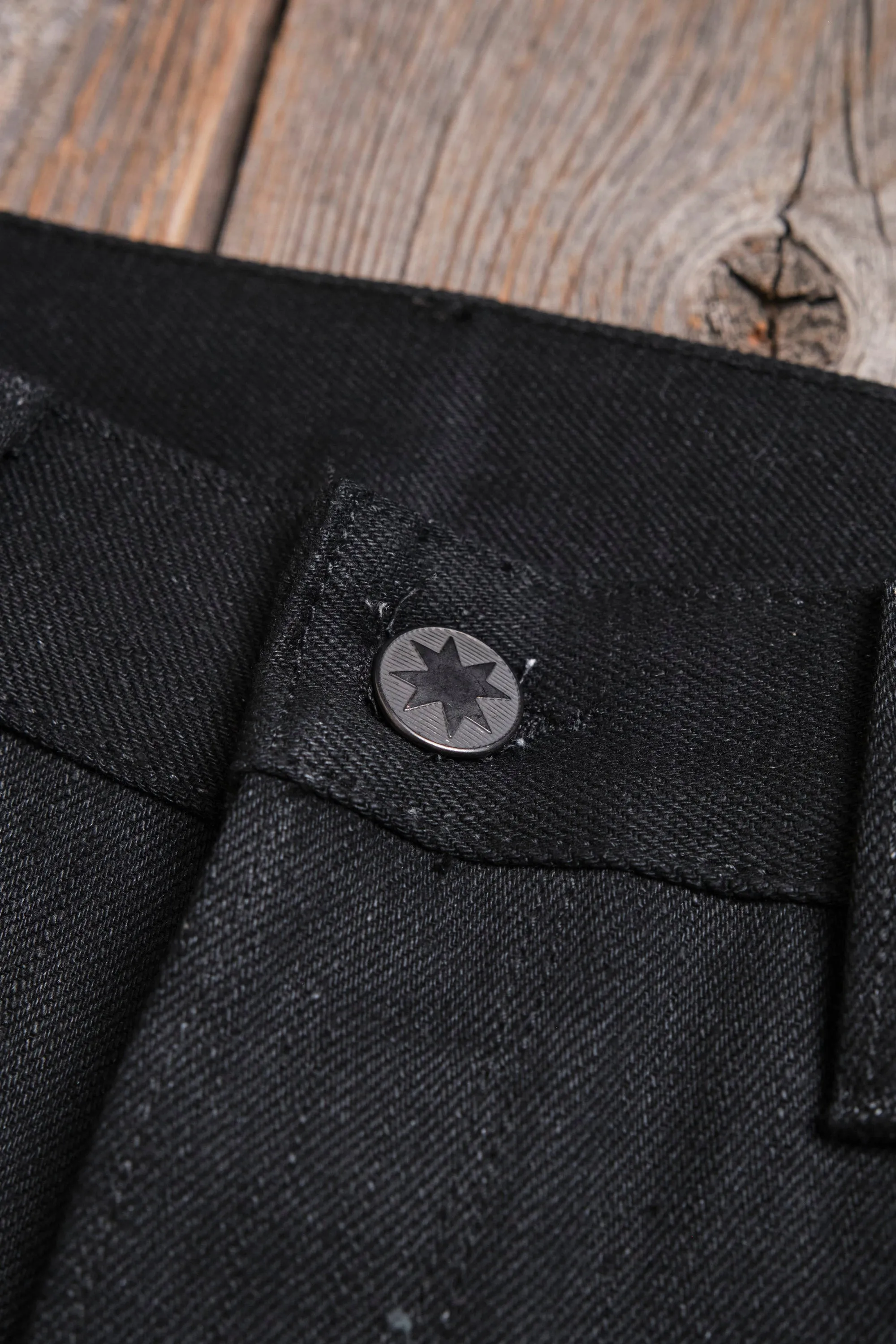 Belford Straight 17 Ounce Black Denim sold by Freenote Cloth product image thumbnail 3
