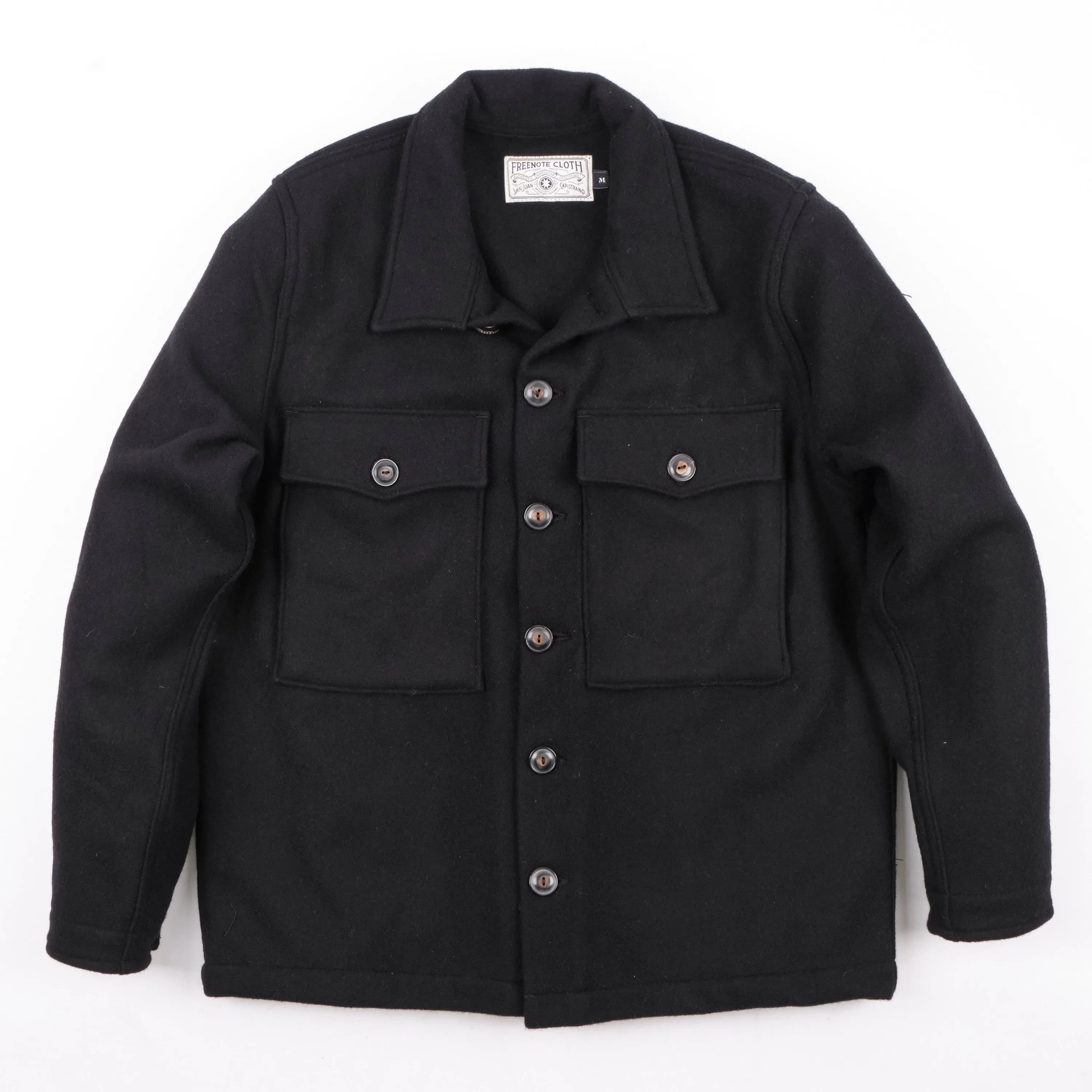 Midway Wool CPO Black sold by Freenote Cloth