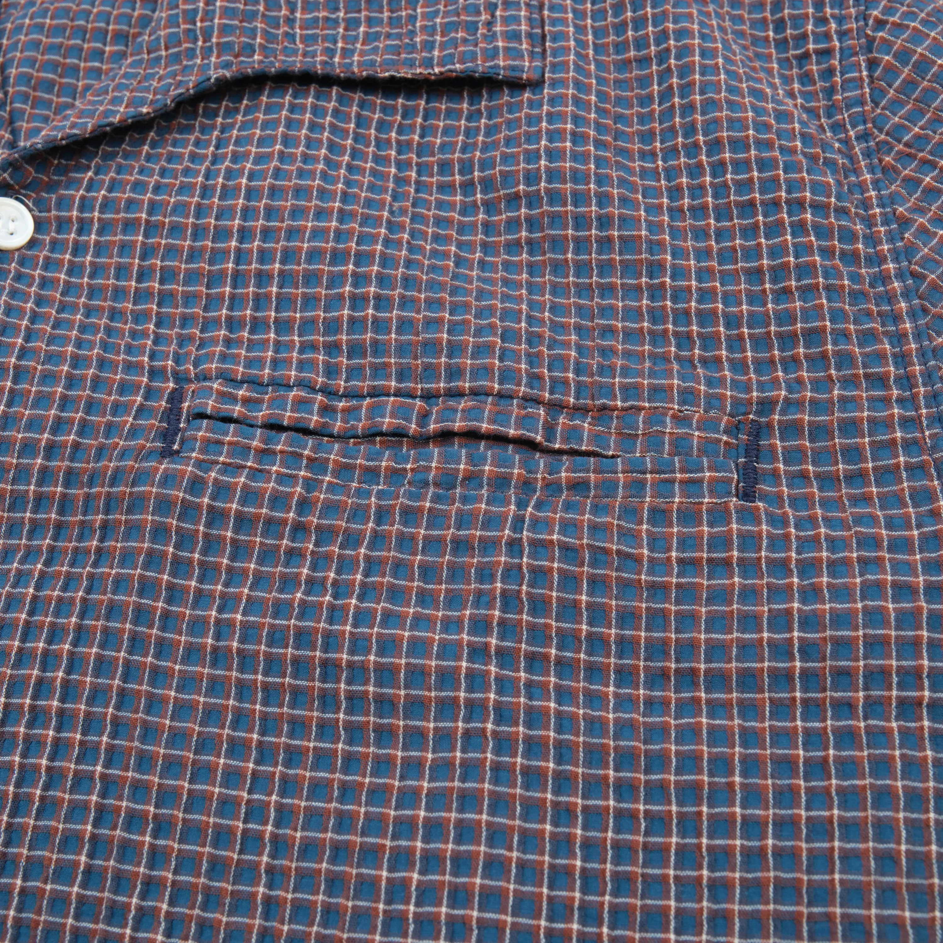 Cayucos Seersucker Blue Plaid sold by Freenote Cloth product image thumbnail 3