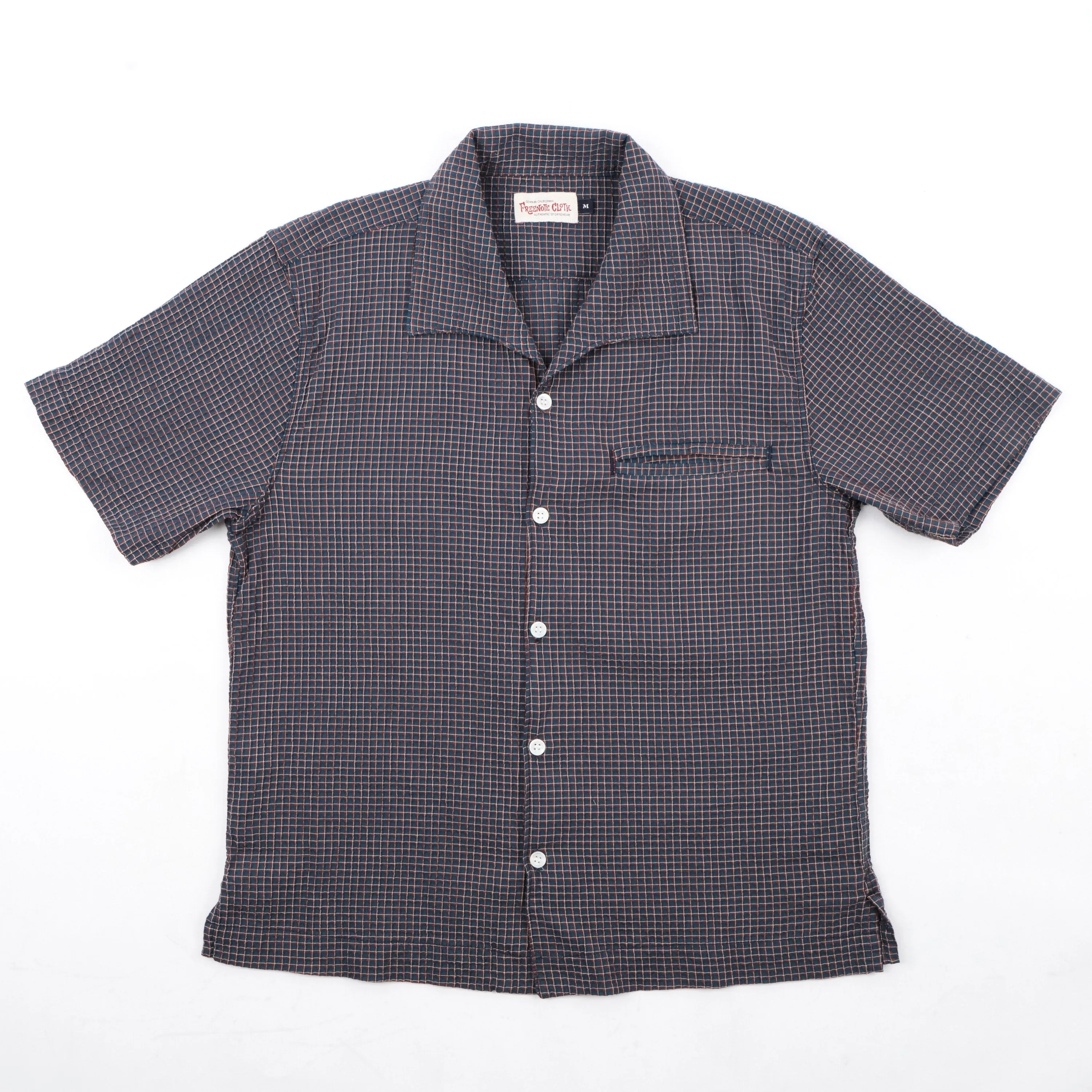 Cayucos Seersucker Blue Plaid sold by Freenote Cloth