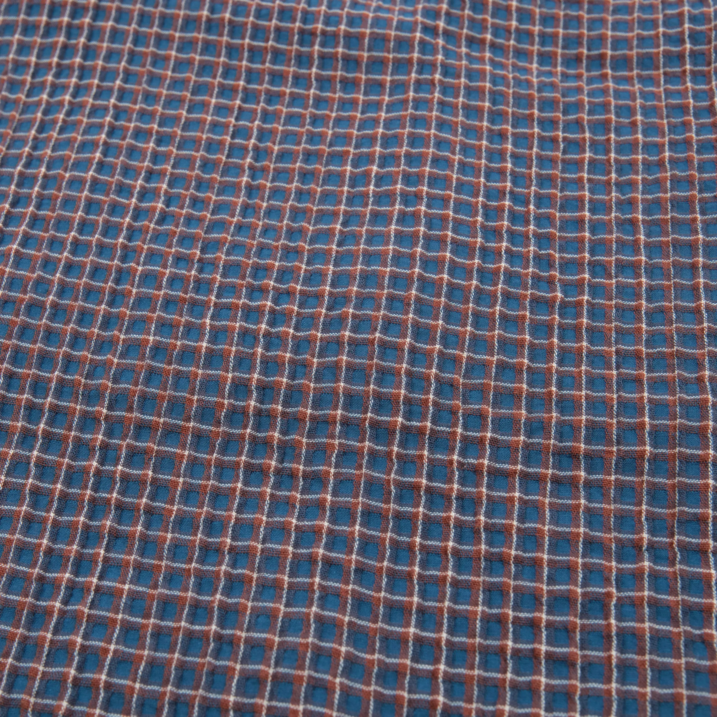 Cayucos Seersucker Blue Plaid sold by Freenote Cloth product image thumbnail 5