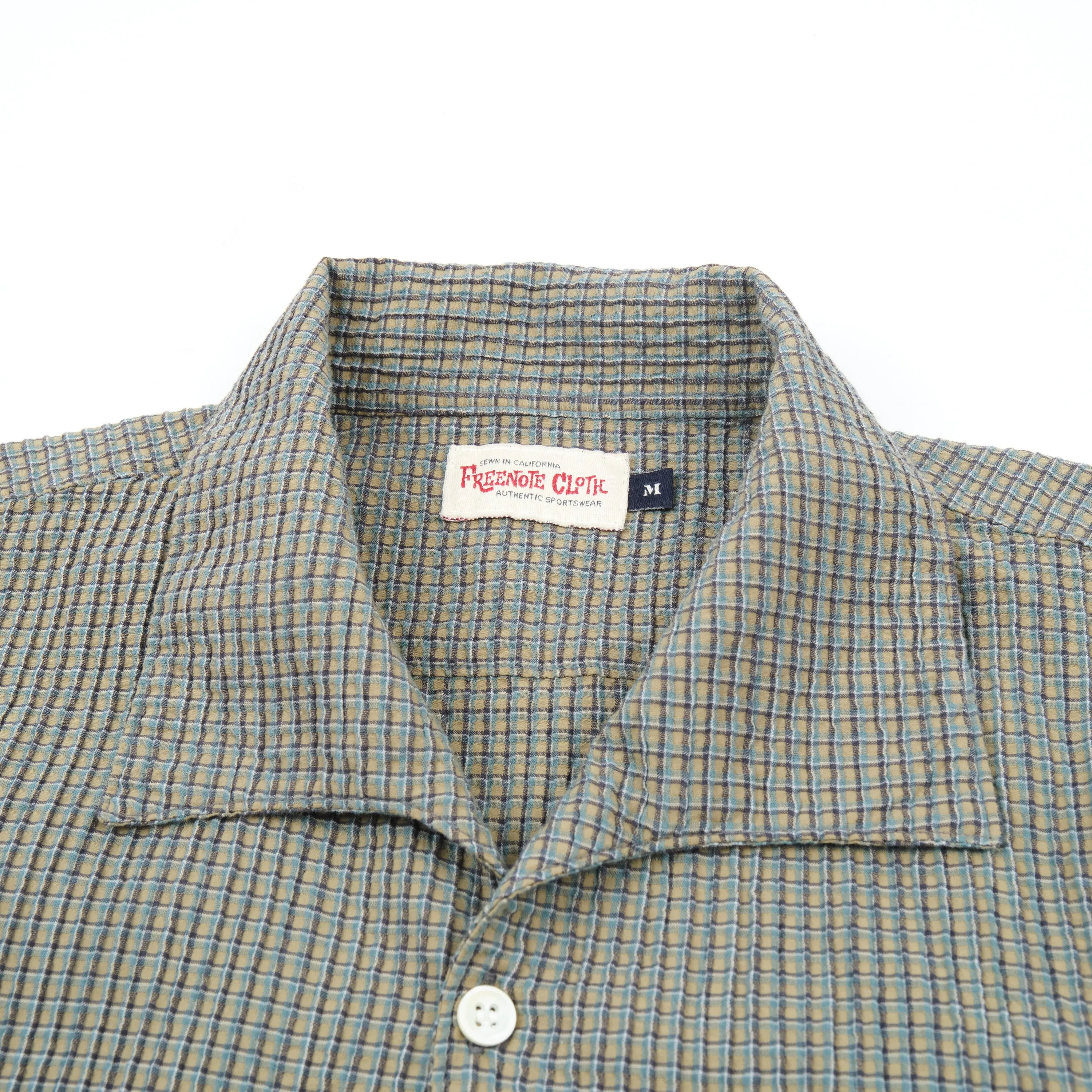 Cayucos Seersucker Olive Plaid sold by Freenote Cloth product image thumbnail 2
