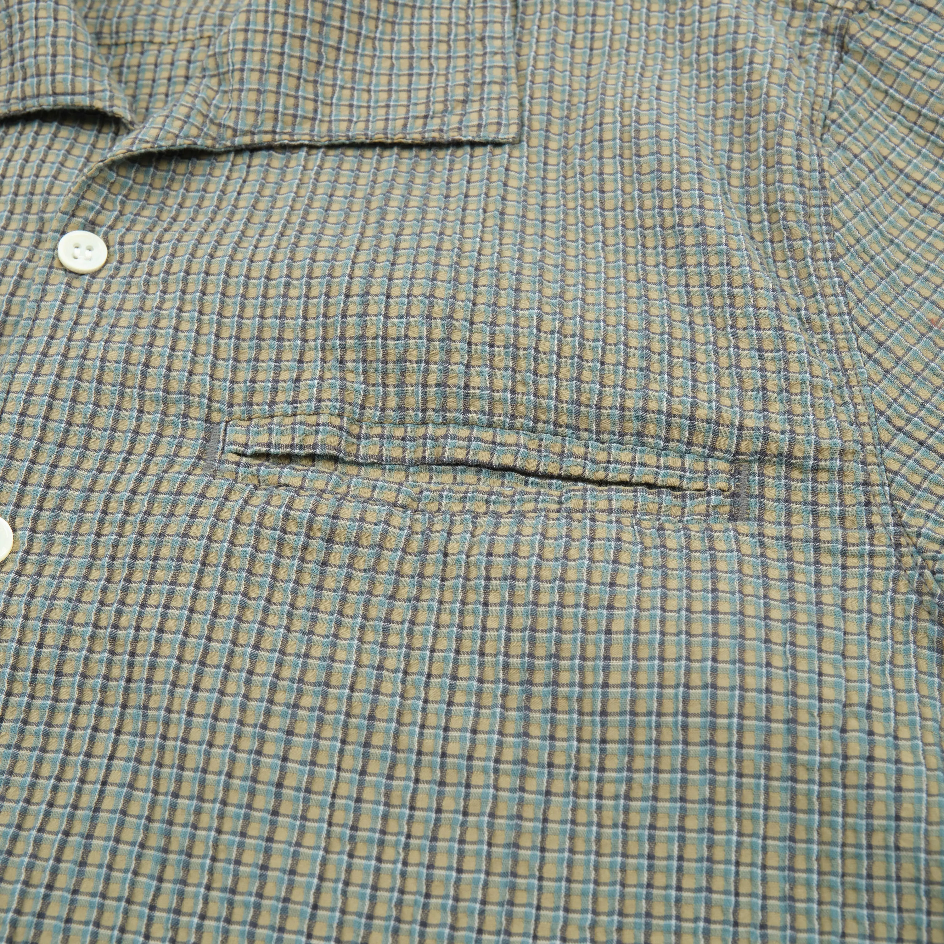 Cayucos Seersucker Olive Plaid sold by Freenote Cloth product image thumbnail 3