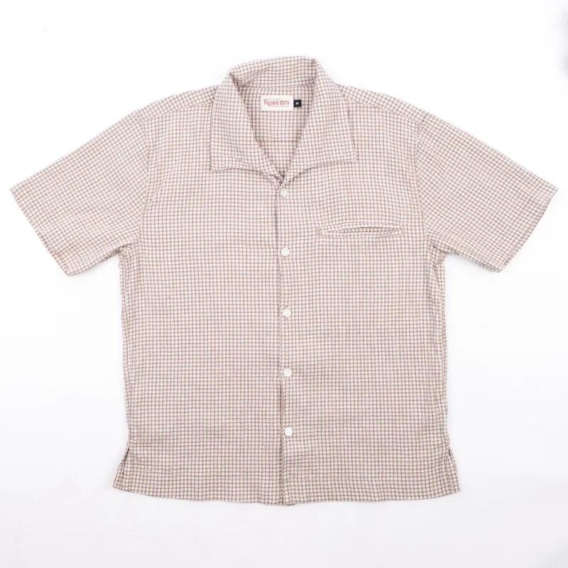 Cayucos Seersucker White Plaid sold by Freenote Cloth