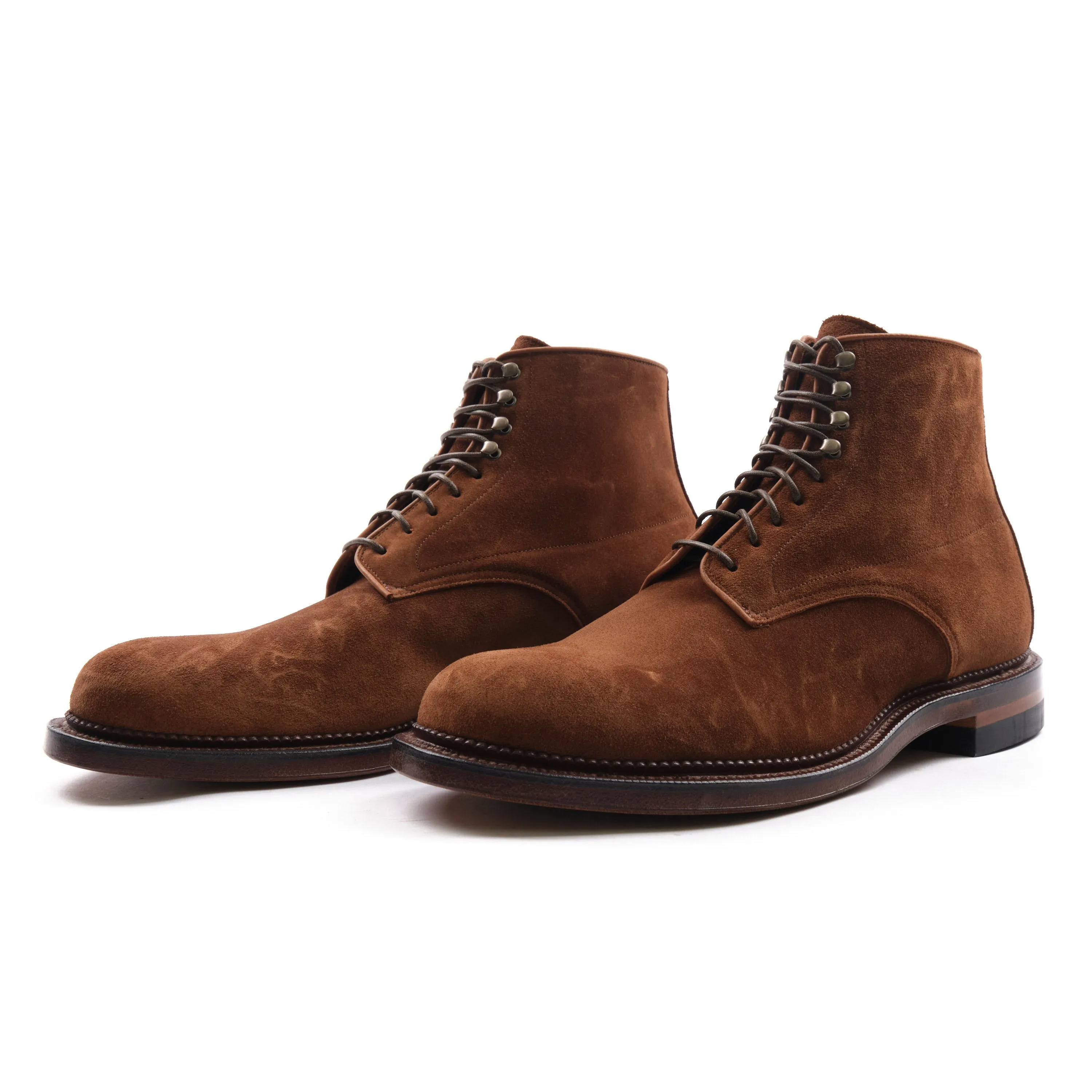 VIBERG 1940 NAVVY BOOT - CHESTNUT JANUS CALF SUEDE sold by Freenote Cloth
