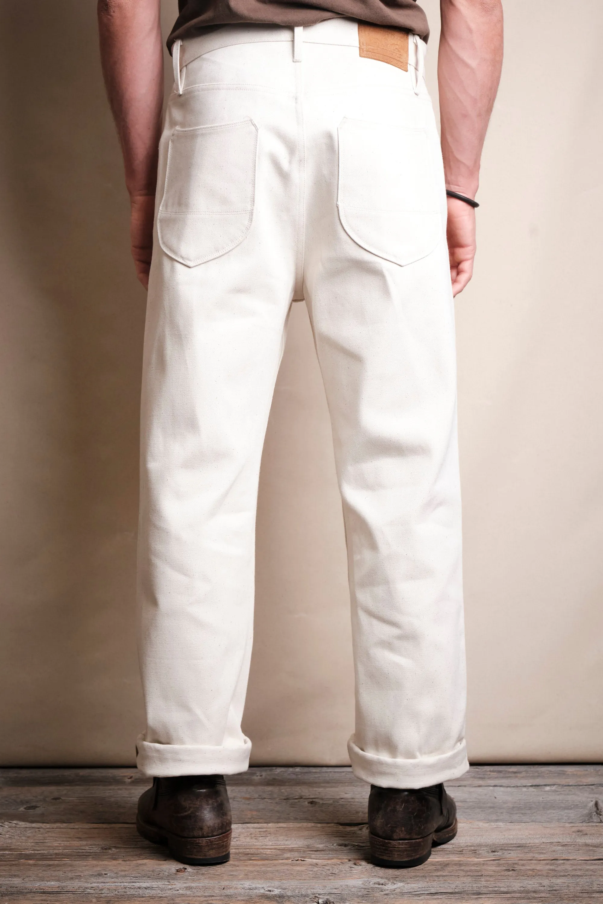 Modesto 14 Ounce Ecru Denim sold by Freenote Cloth product image thumbnail 4