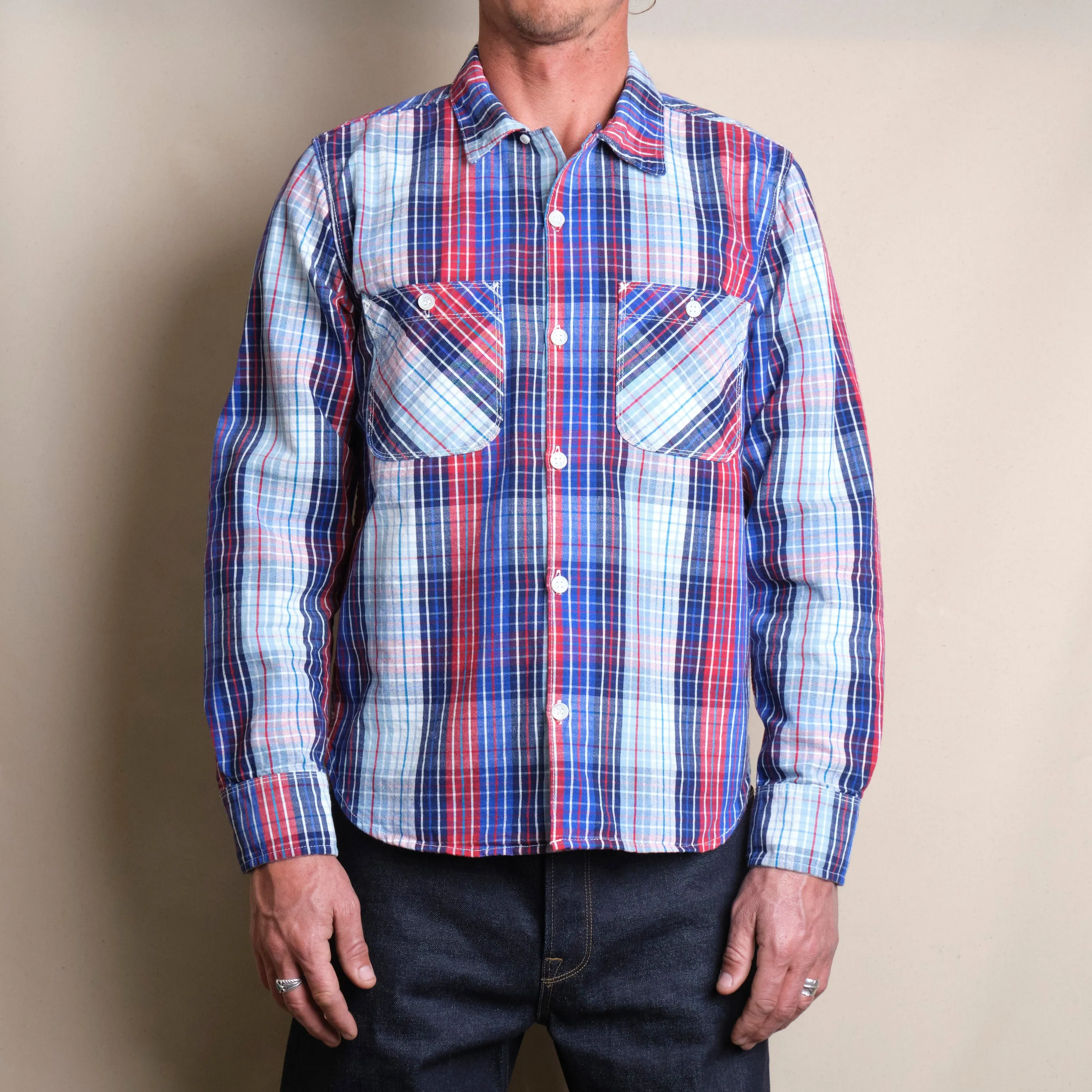 Dayton LS Bonneville Blue Plaid sold by Freenote Cloth product image thumbnail 2