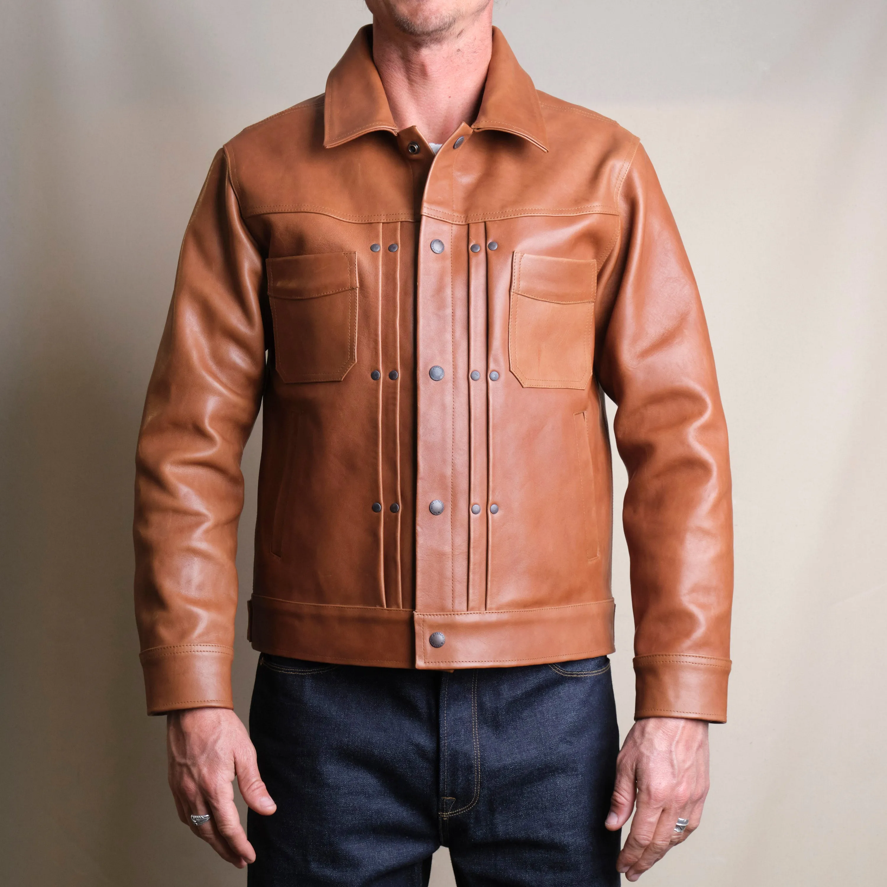 Riders Jacket Maryam Tannery Brown Horsehide sold by Freenote Cloth product image thumbnail 2