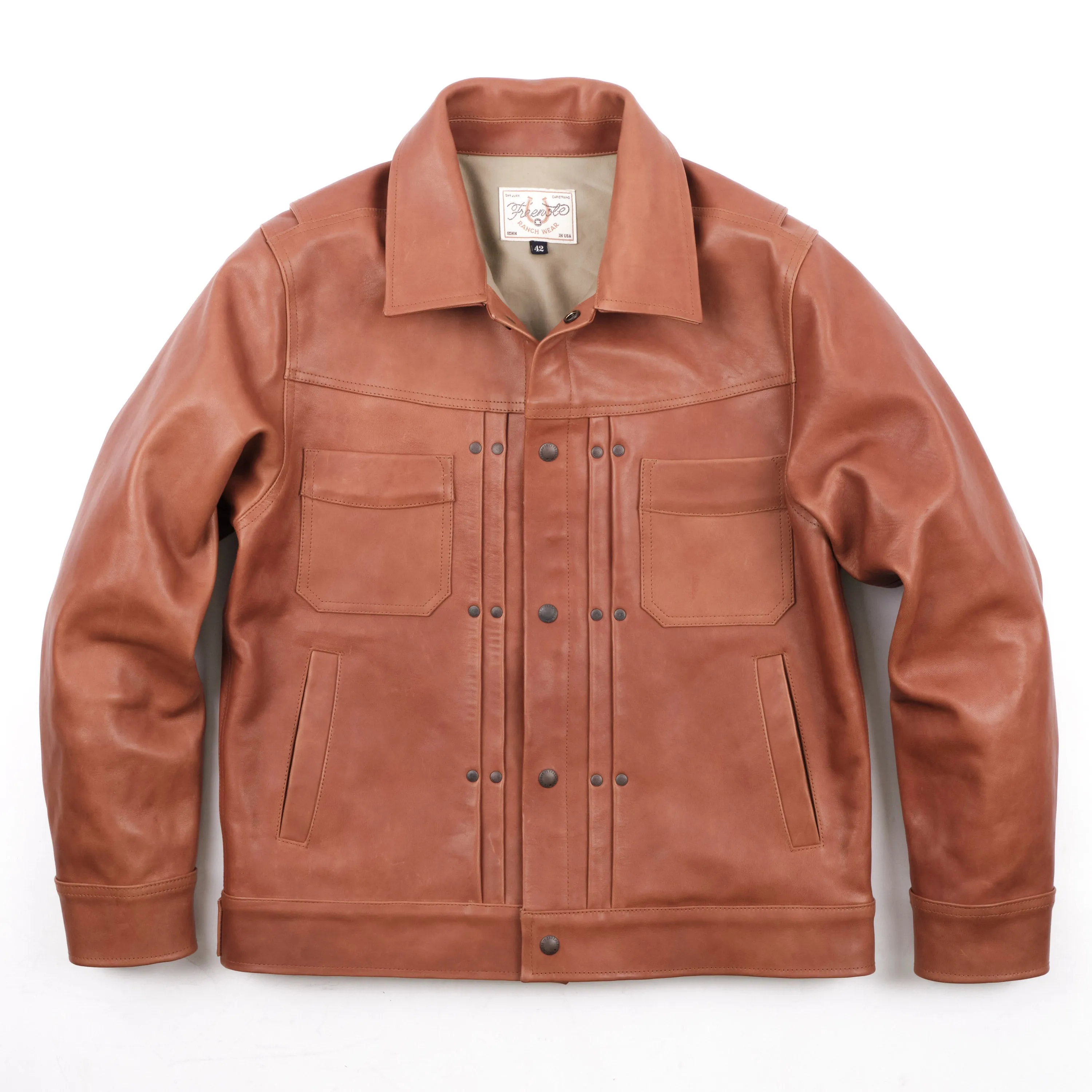 Riders Jacket Maryam Tannery Brown Horsehide sold by Freenote Cloth