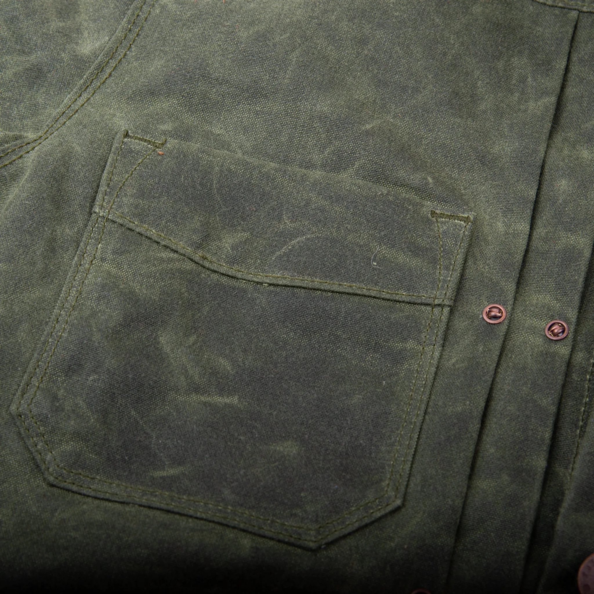 Riders Jacket Waxed Canvas <span> Olive</span> sold by Freenote Cloth product image thumbnail 5