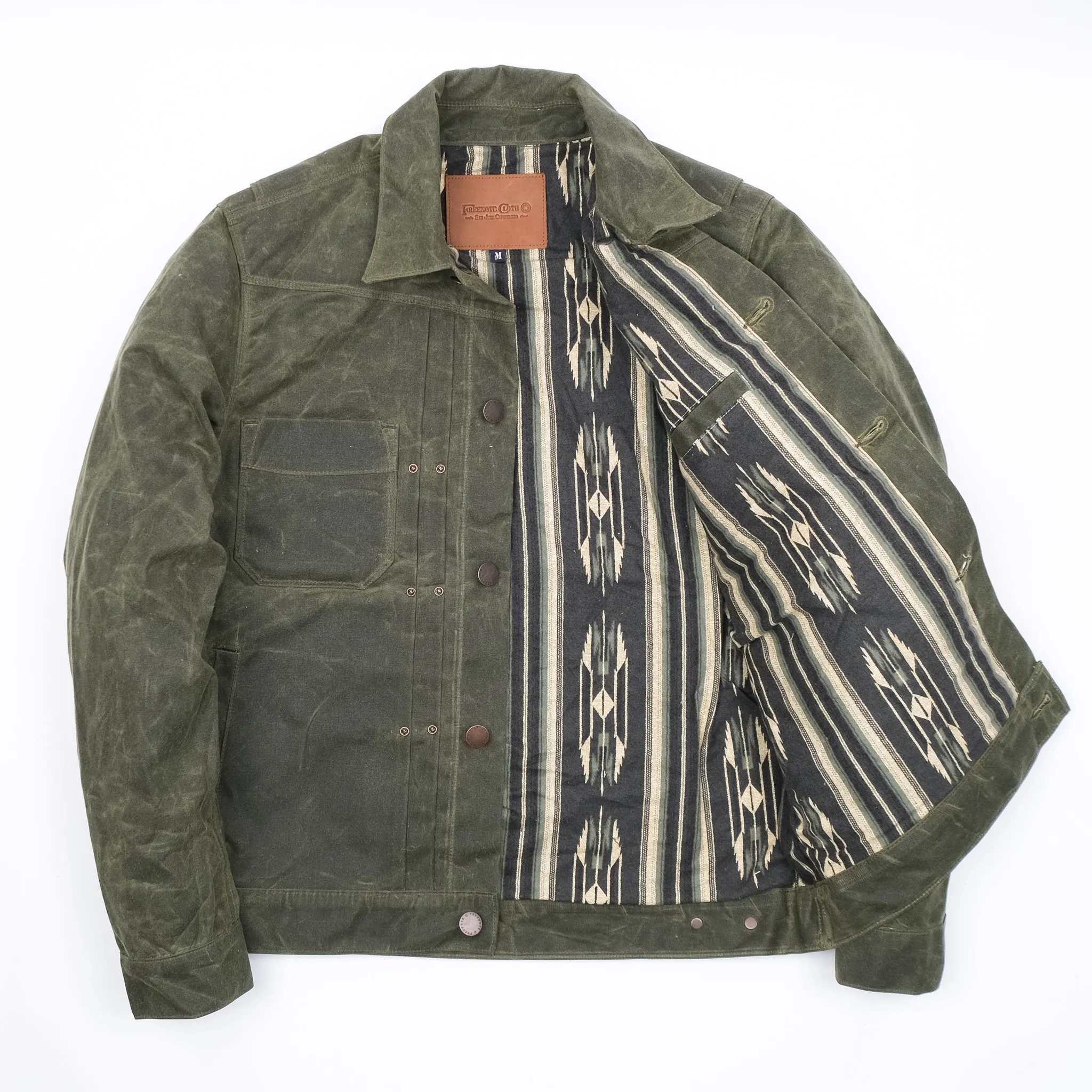 Riders Jacket Waxed Canvas <span> Olive</span> sold by Freenote Cloth product image thumbnail 2