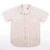 Calico S/S Brown Stripe sold by Freenote Cloth
