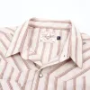 Calico S/S Brown Stripe sold by Freenote Cloth