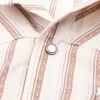 Calico S/S Brown Stripe sold by Freenote Cloth