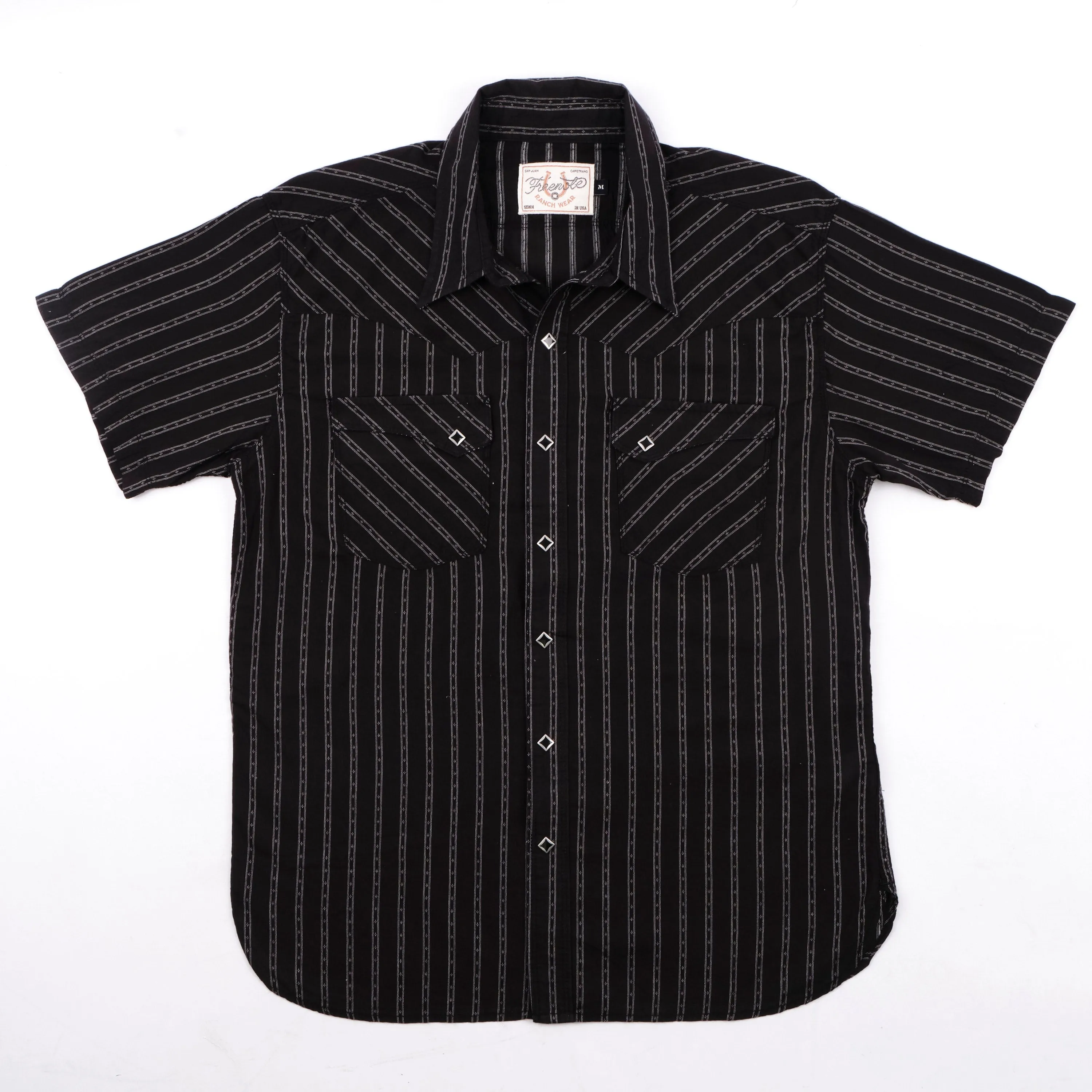 Calico S/S Black Stripe sold by Freenote Cloth