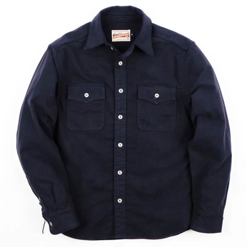 Scout Moleskin Navy sold by Freenote Cloth