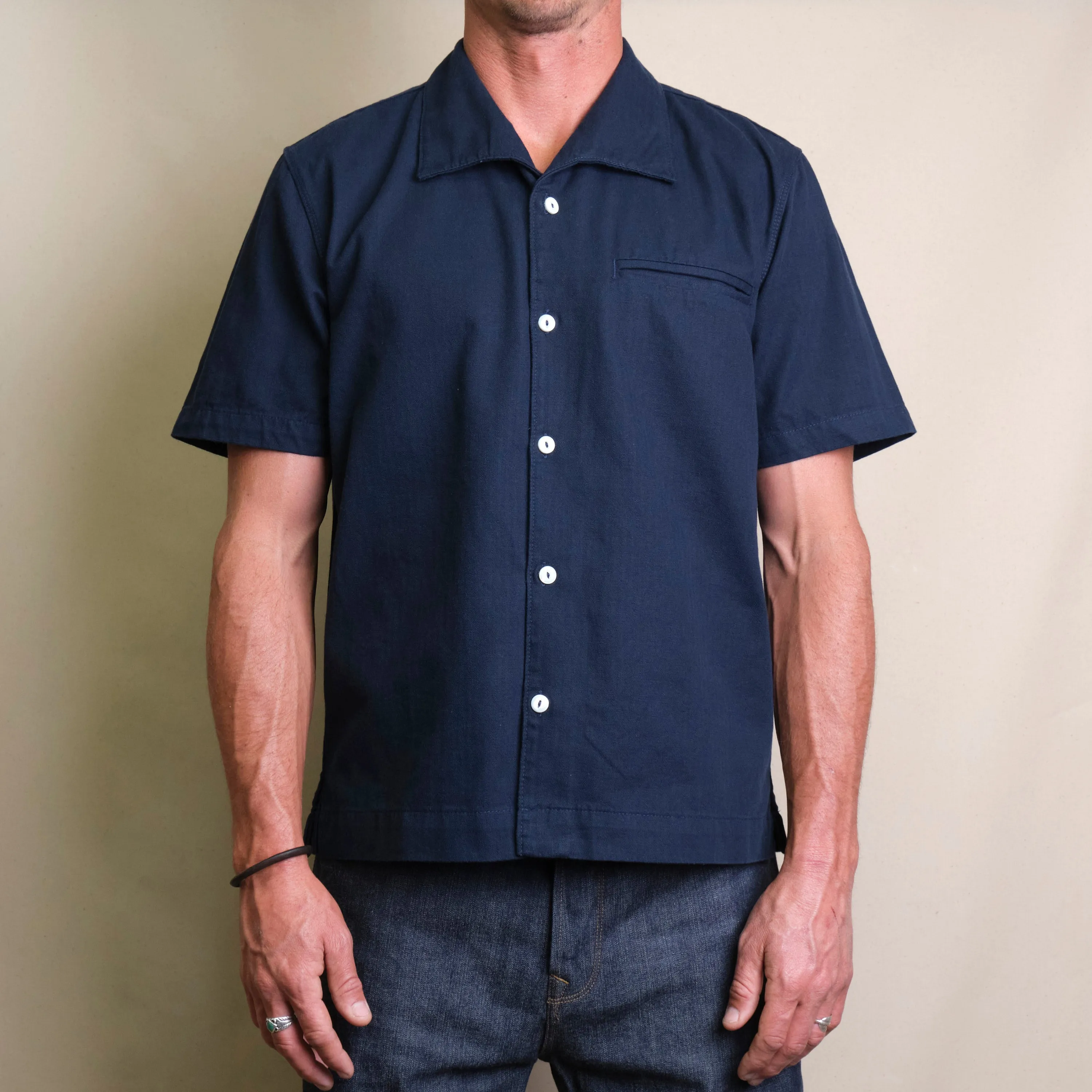 Cayucos Navy Herringbone sold by Freenote Cloth product image thumbnail 2