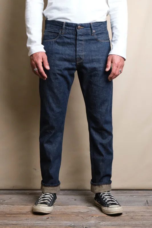 Rios 13 Ounce Natural Rinsed Denim sold by Freenote Cloth