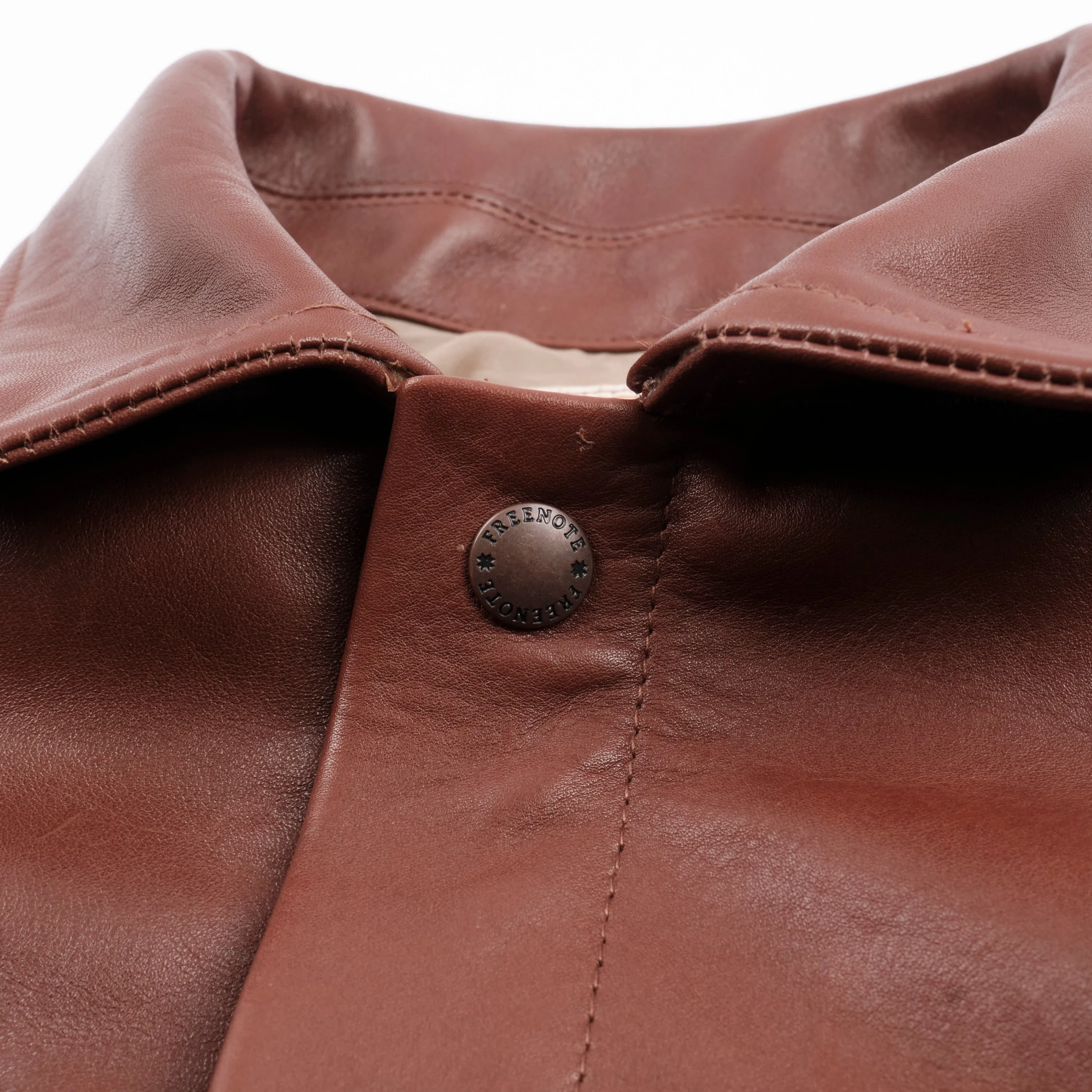 Riders Jacket Brown Boston Leather sold by Freenote Cloth product image thumbnail 3