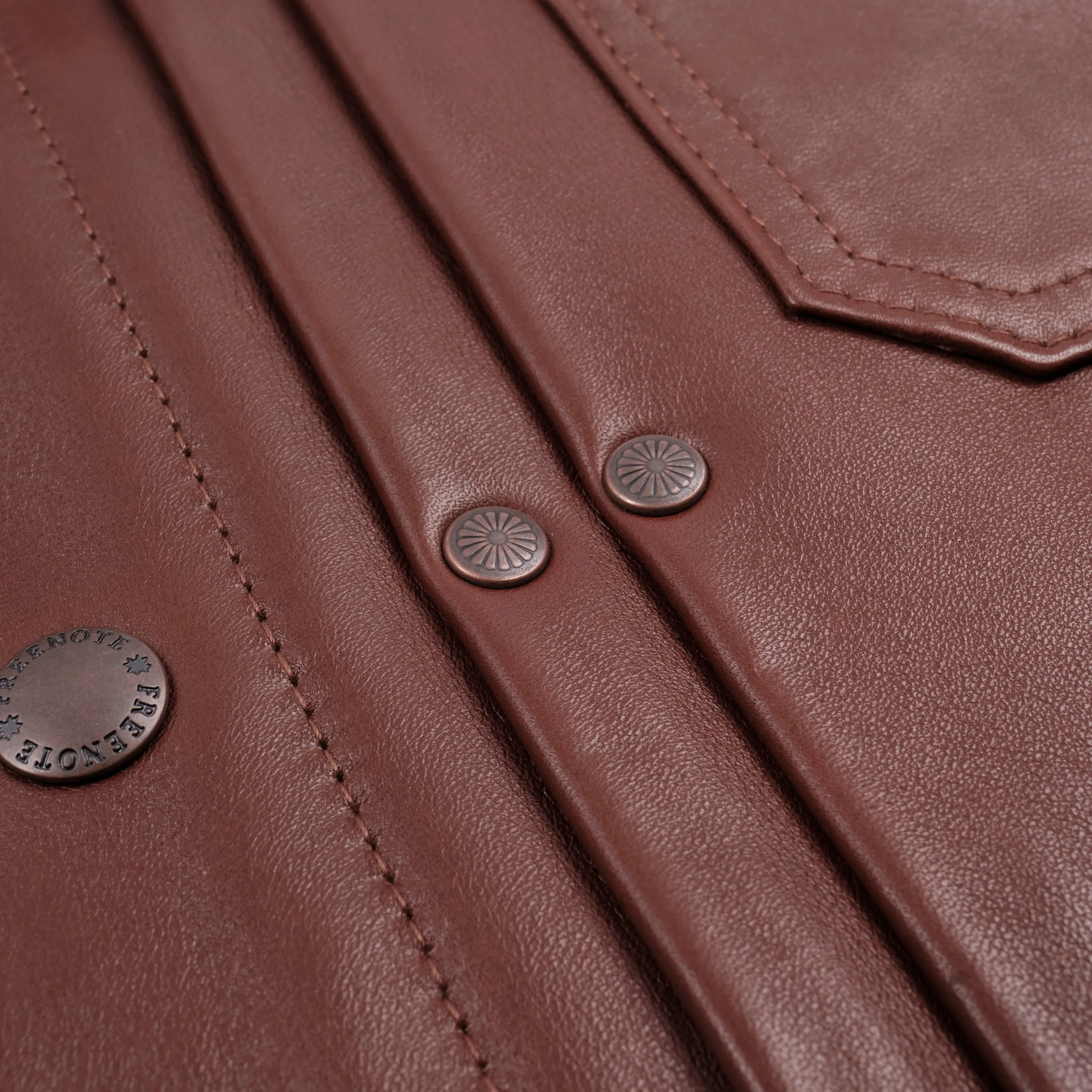 Riders Jacket Brown Boston Leather sold by Freenote Cloth product image thumbnail 5