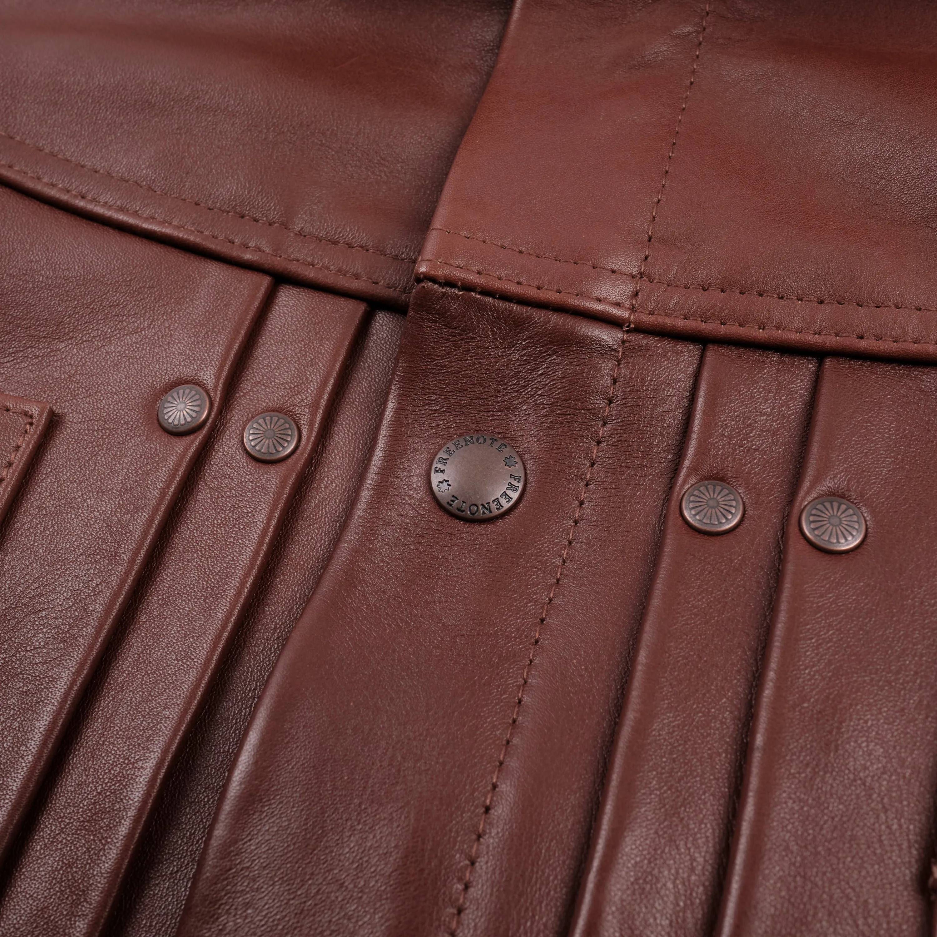 Riders Jacket Brown Boston Leather sold by Freenote Cloth product image thumbnail 4
