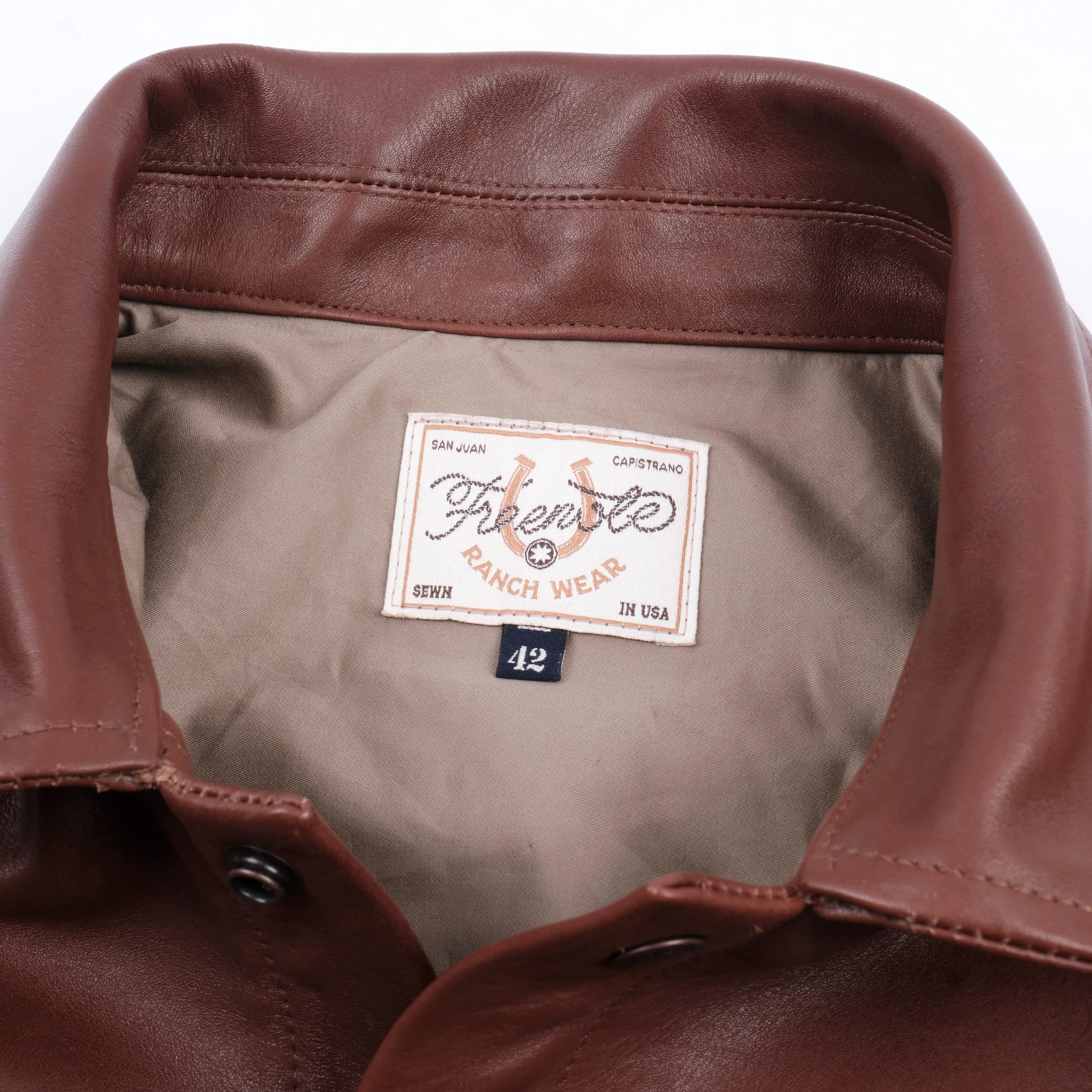 Riders Jacket Brown Boston Leather sold by Freenote Cloth product image thumbnail 2