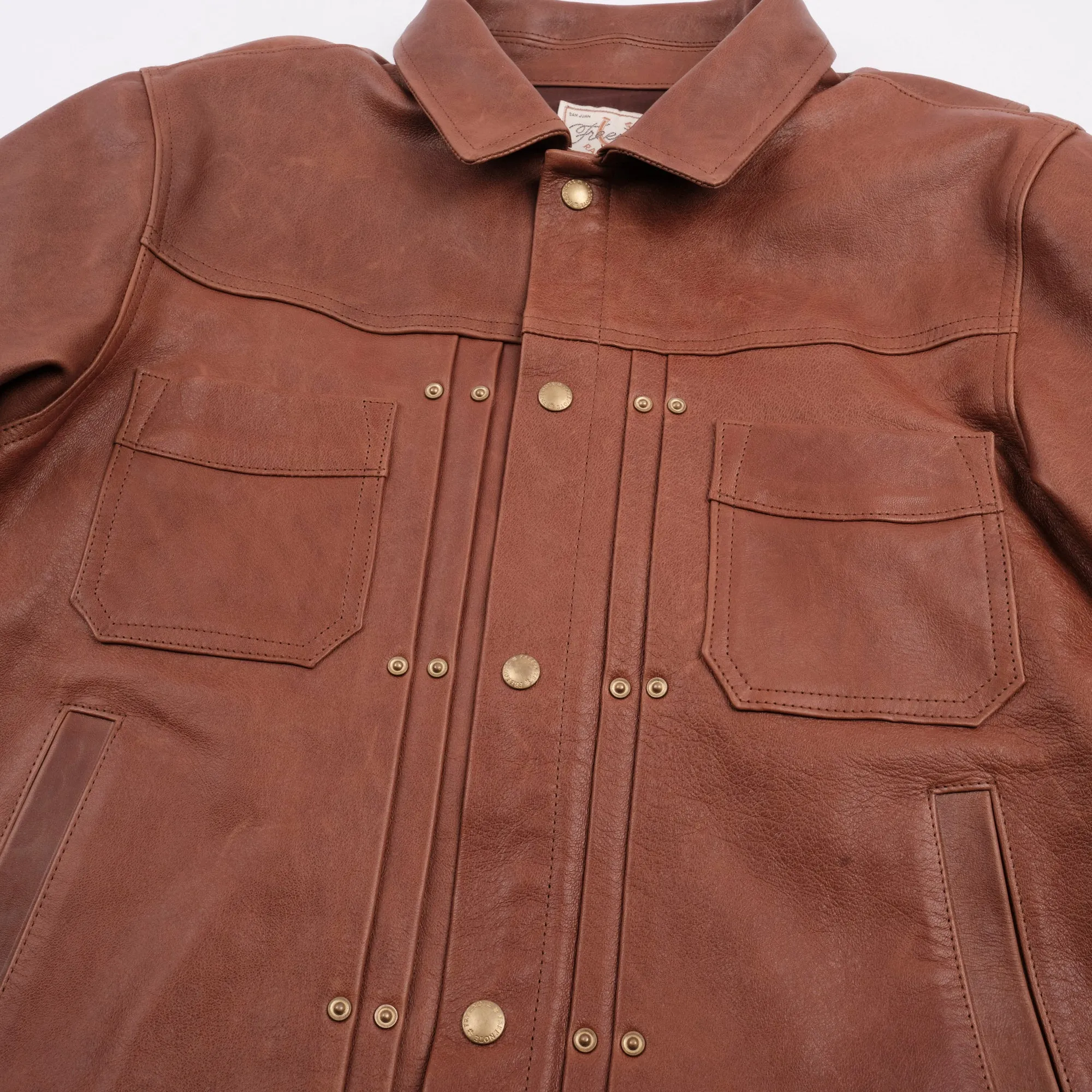 Riders Jacket Tobacco Horsehide sold by Freenote Cloth product image thumbnail 3