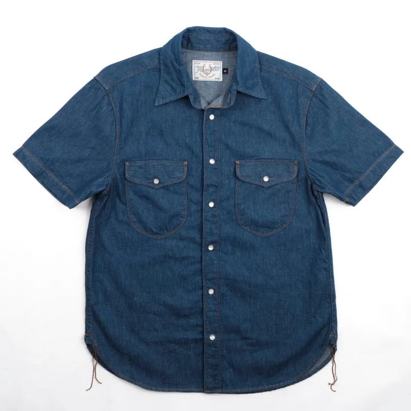 Bodie S/S Vintage Blue Denim sold by Freenote Cloth