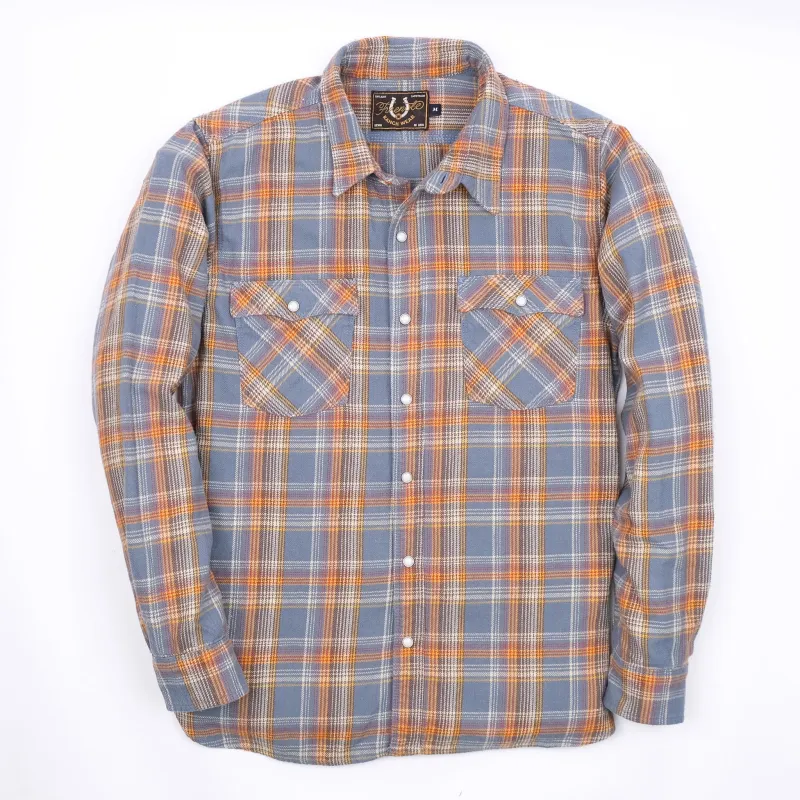 Lancaster Blue Shadow Plaid sold by Freenote Cloth