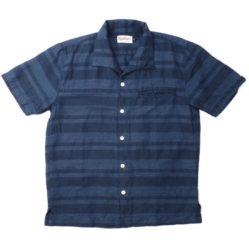 Cayucos Indigo Stripe sold by Freenote Cloth
