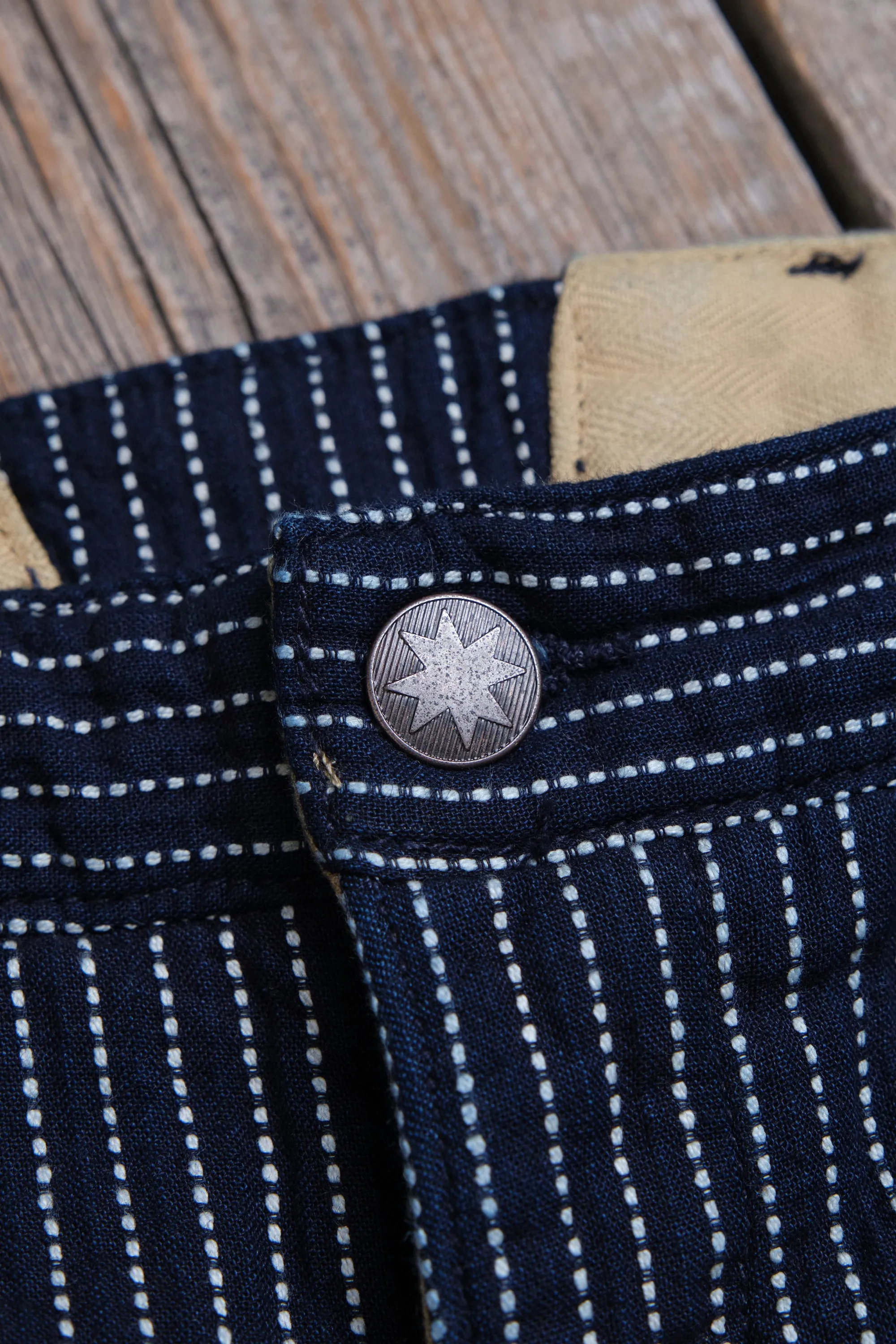 Western Pant Blue Dobby Stripe sold by Freenote Cloth product image thumbnail 5