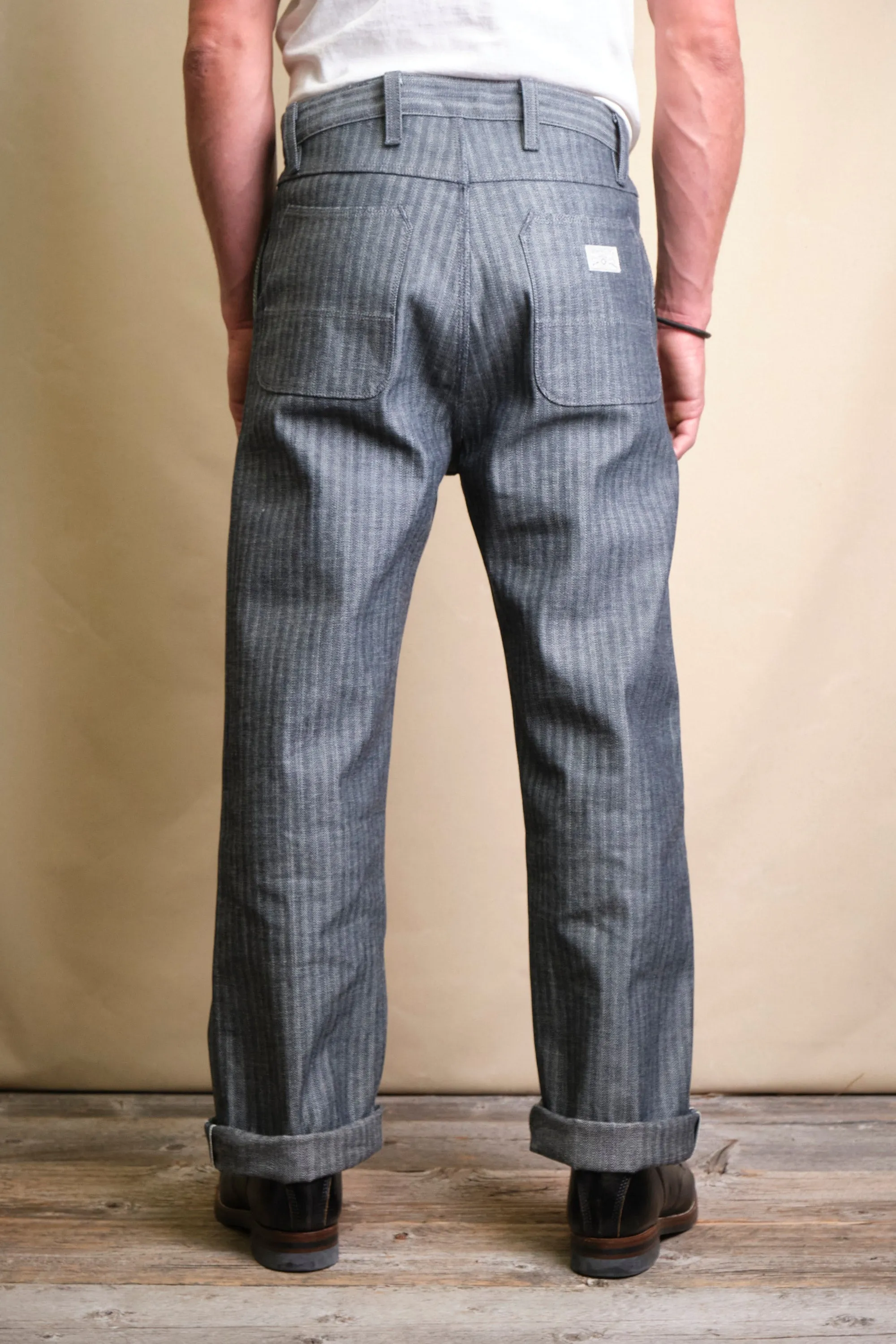 Ortega Pant 13 Ounce Grey Herringbone sold by Freenote Cloth product image thumbnail 5