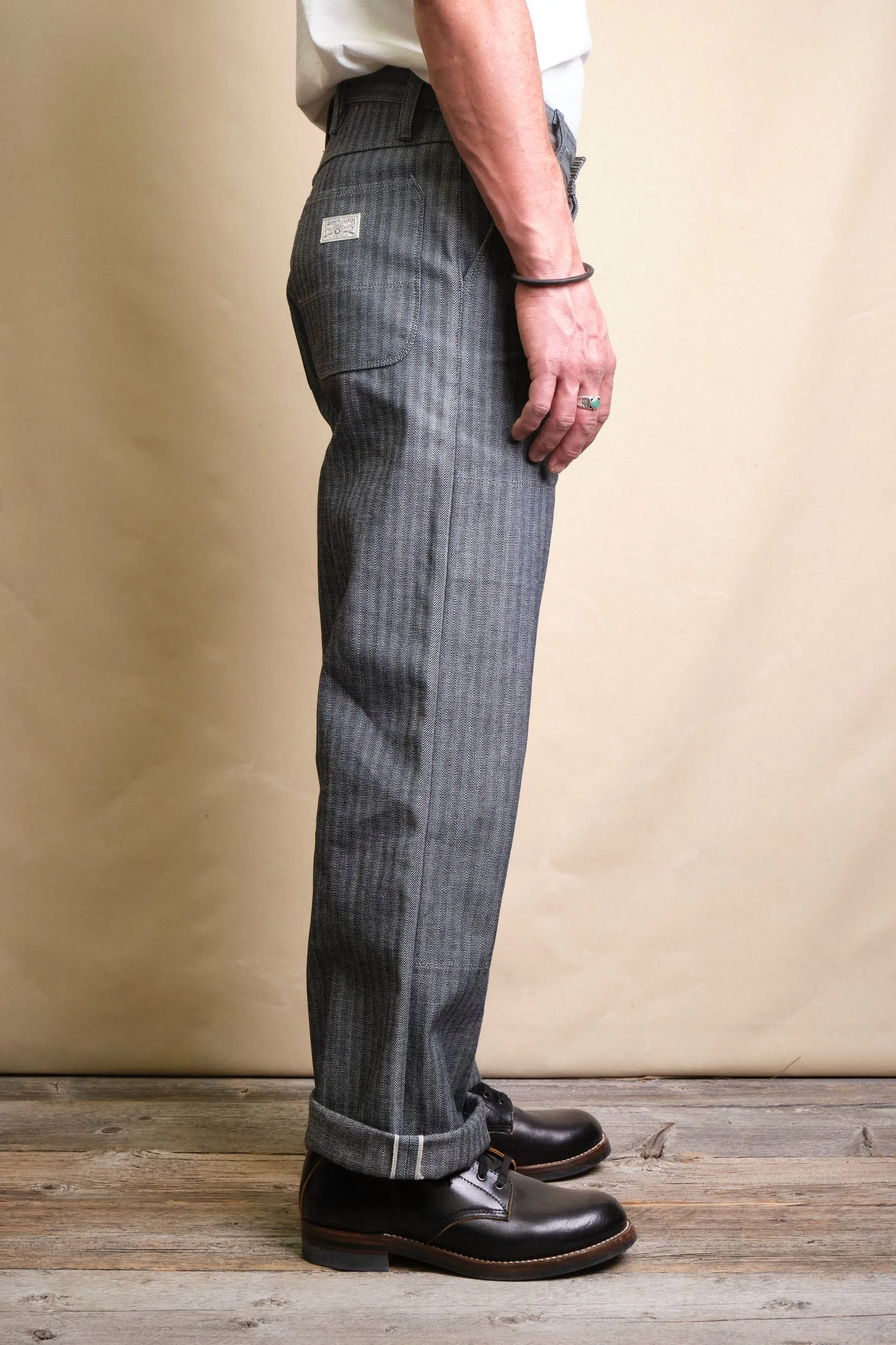 Ortega Pant 13 Ounce Grey Herringbone sold by Freenote Cloth product image thumbnail 4