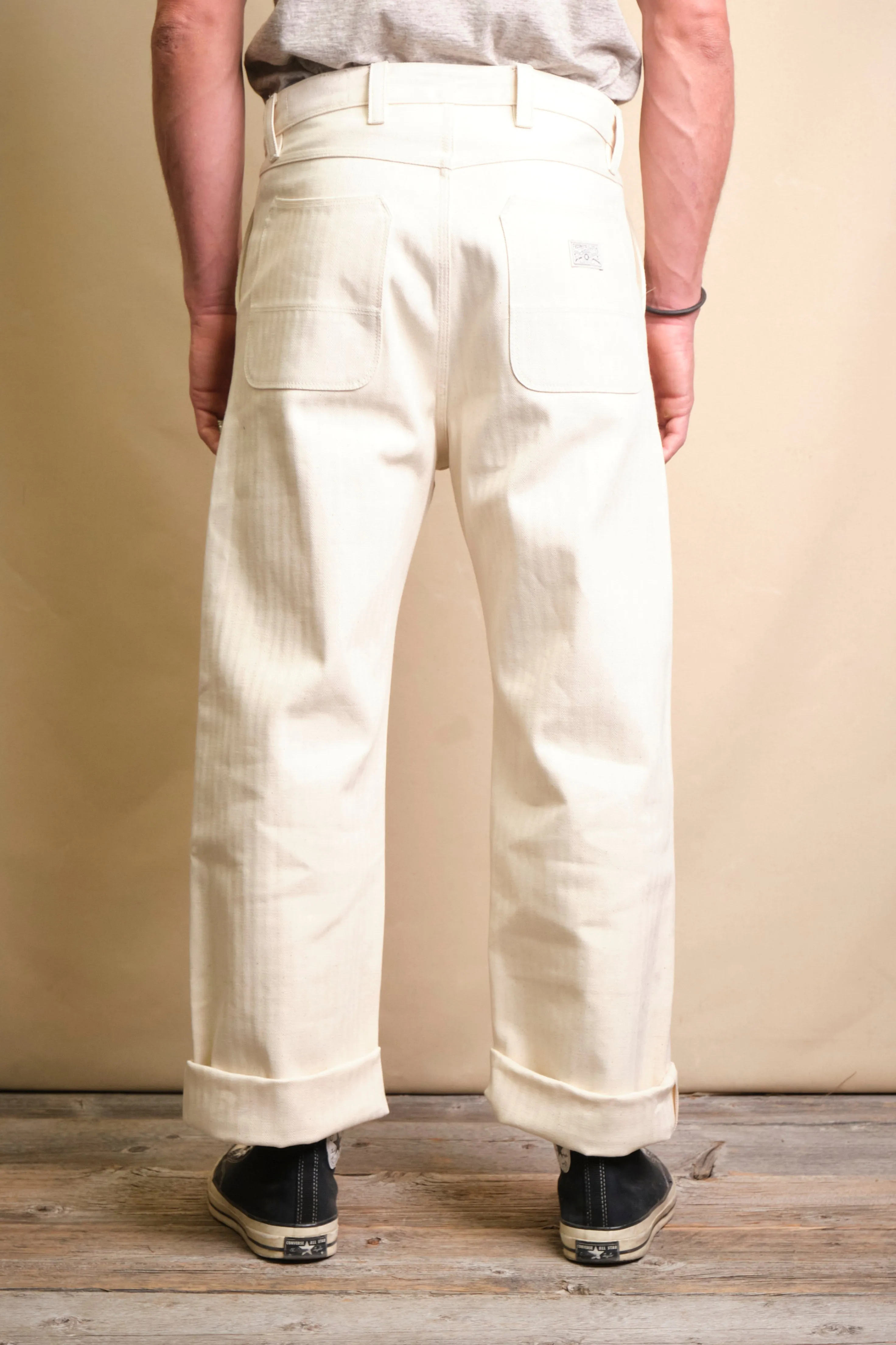 Ortega Pant 13 Ounce Natural Herringbone sold by Freenote Cloth product image thumbnail 5