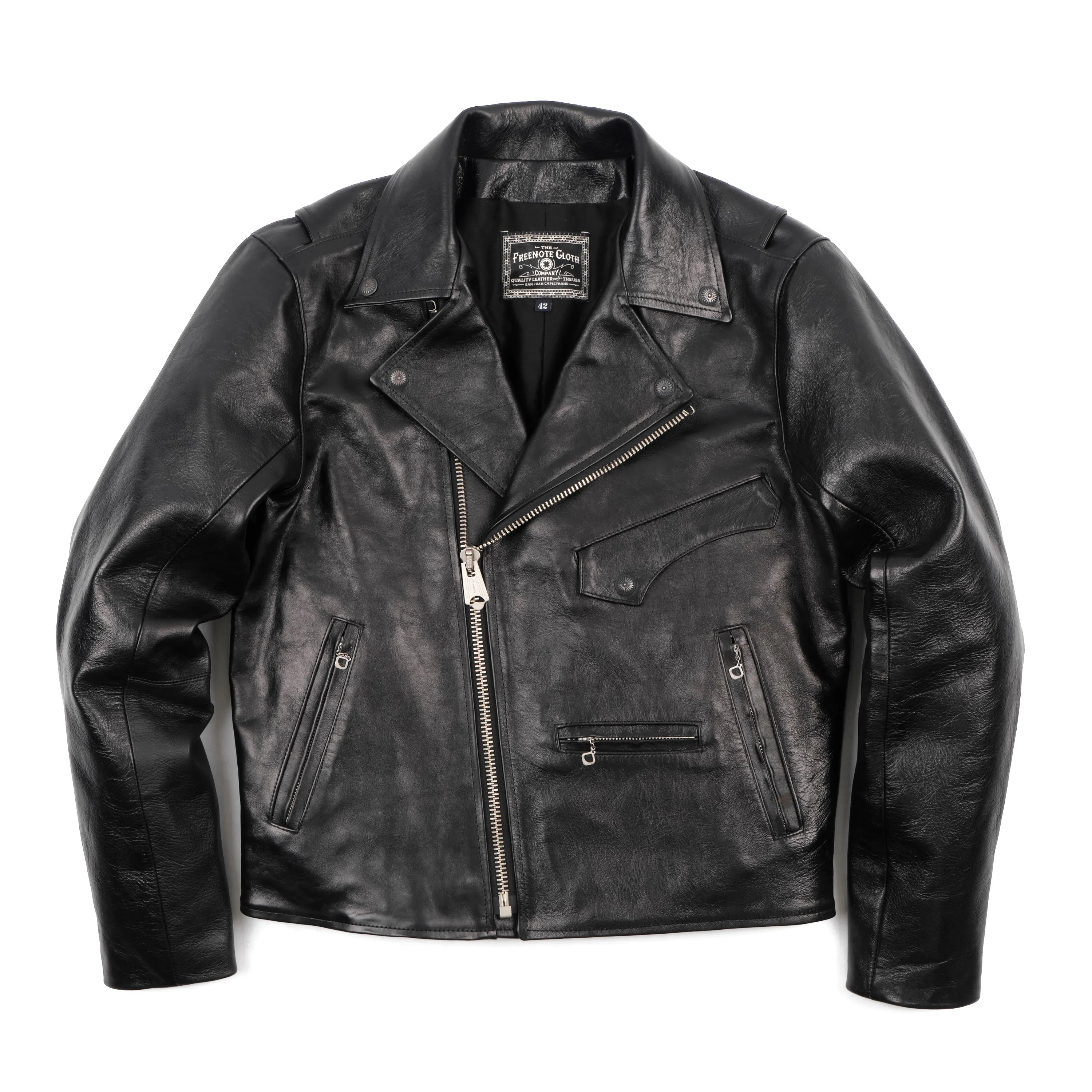 Mooch Moto Jacket Maryam Tannery Black Magic Horsehide V2 sold by Freenote Cloth