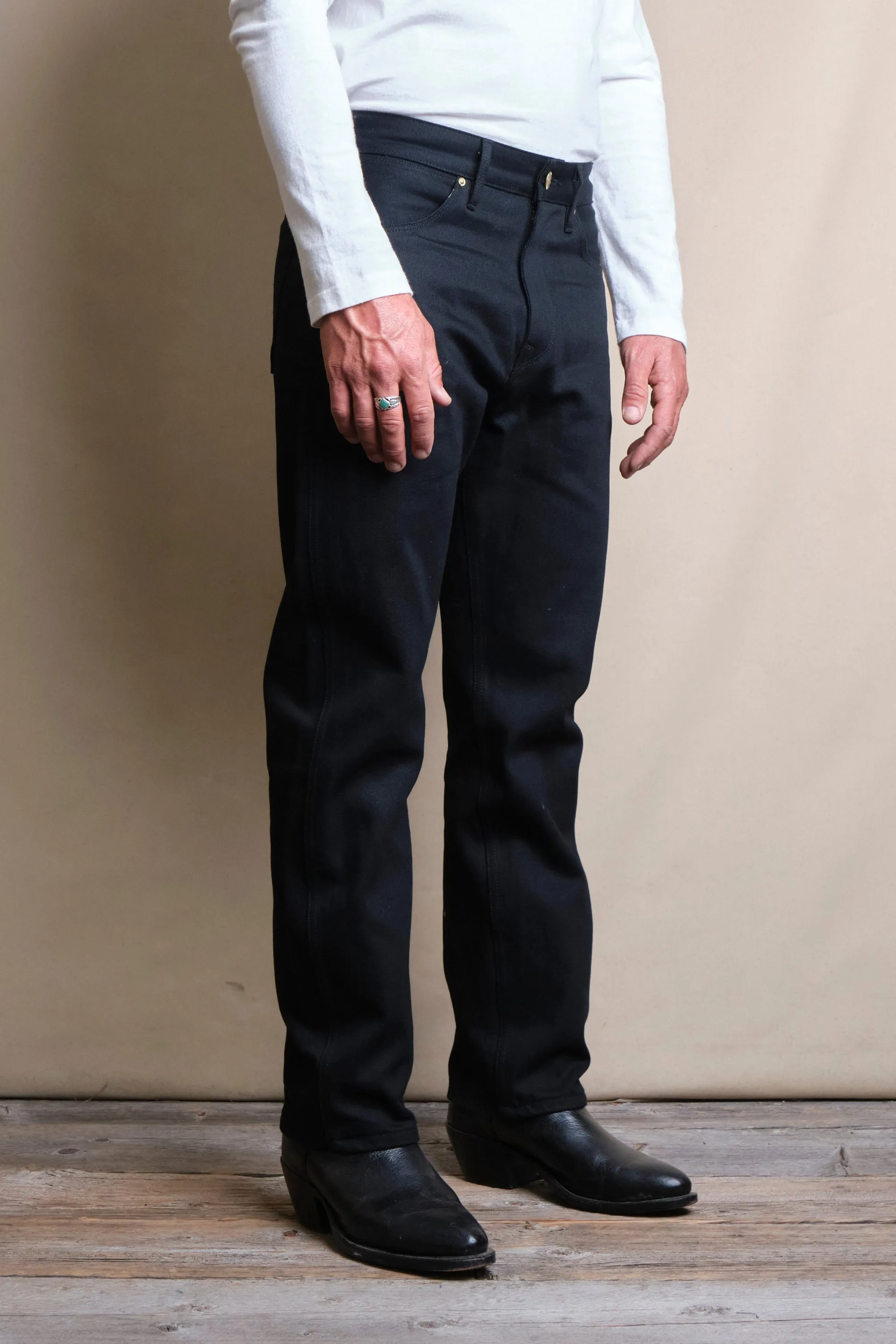 Wilkes Western 14 Ounce Black Denim sold by Freenote Cloth product image thumbnail 3