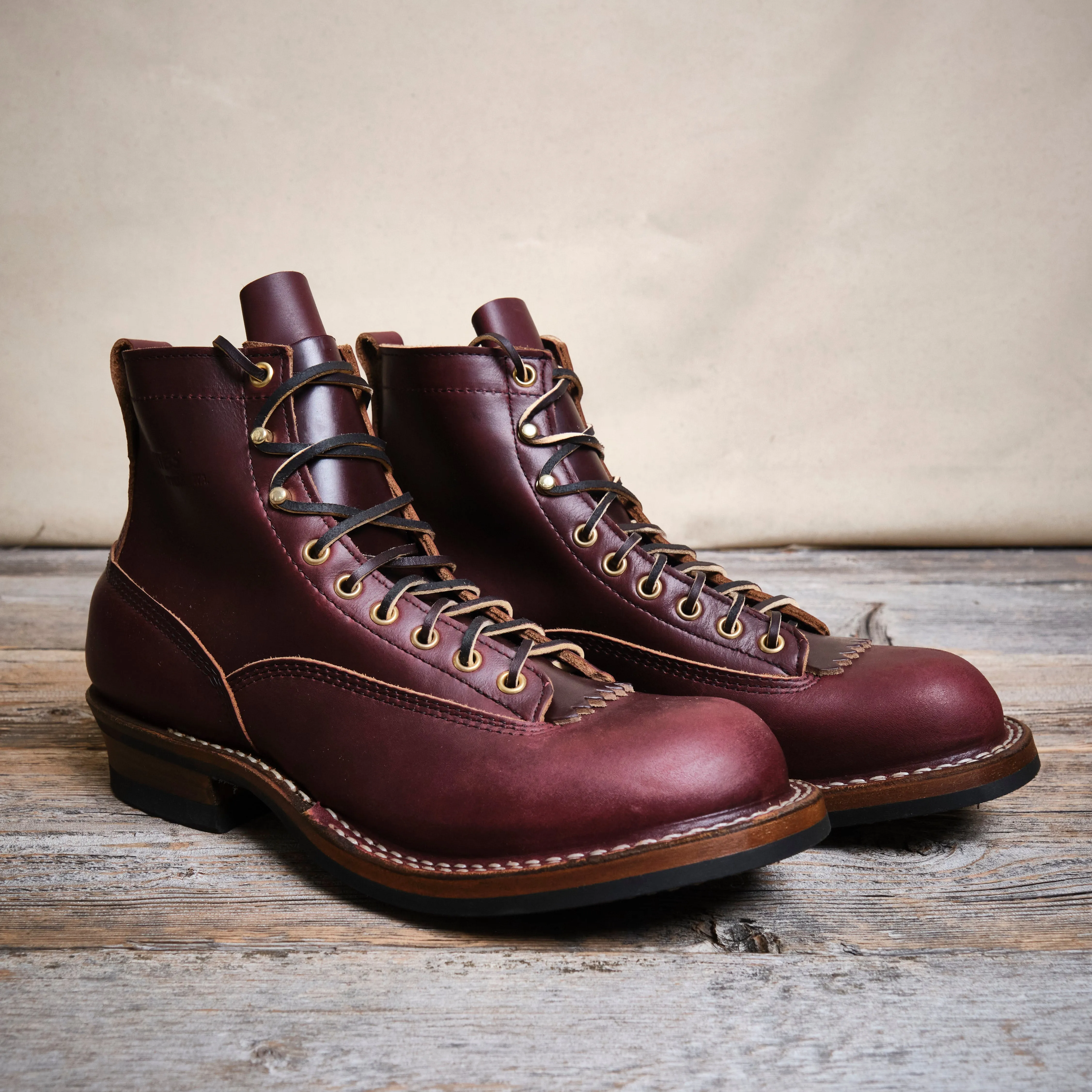 FREENOTE CLOTH X WHITE'S BOOTS - 9338 LAST CUTTER BOOT - SEIDEL DOUBLE SHOT BURGUNDY sold by Freenote Cloth product image thumbnail 4