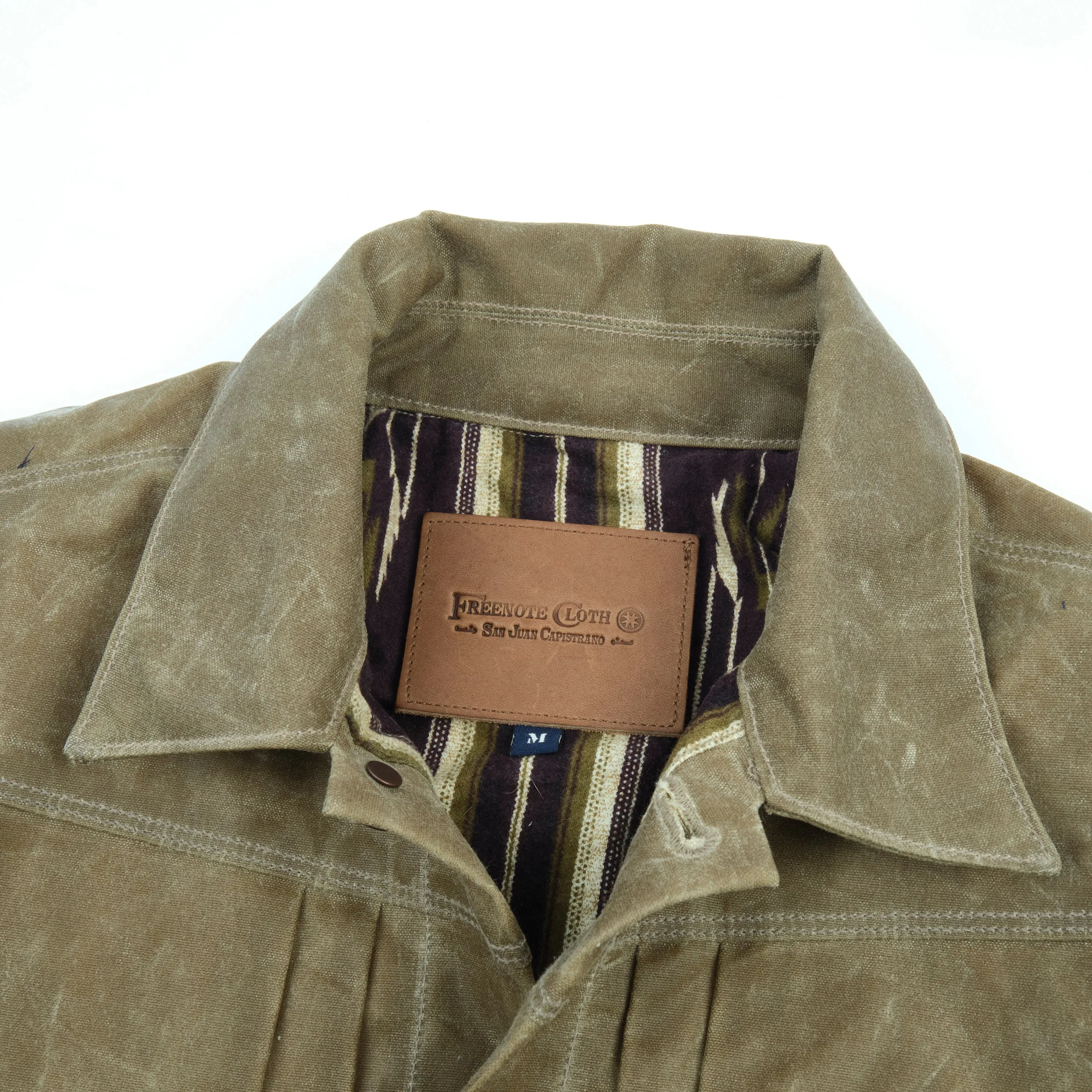 Riders Jacket Waxed Canvas Tobacco Purple Interior sold by Freenote Cloth product image thumbnail 2